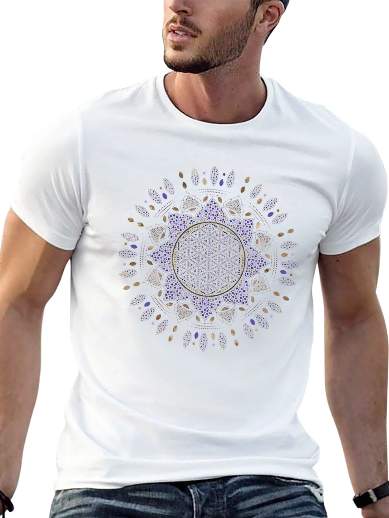 Cosmic Flower of Life Graphic Tee