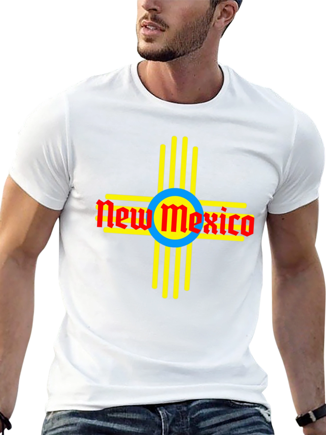 New Mexico Zia Symbol Black T-Shirt