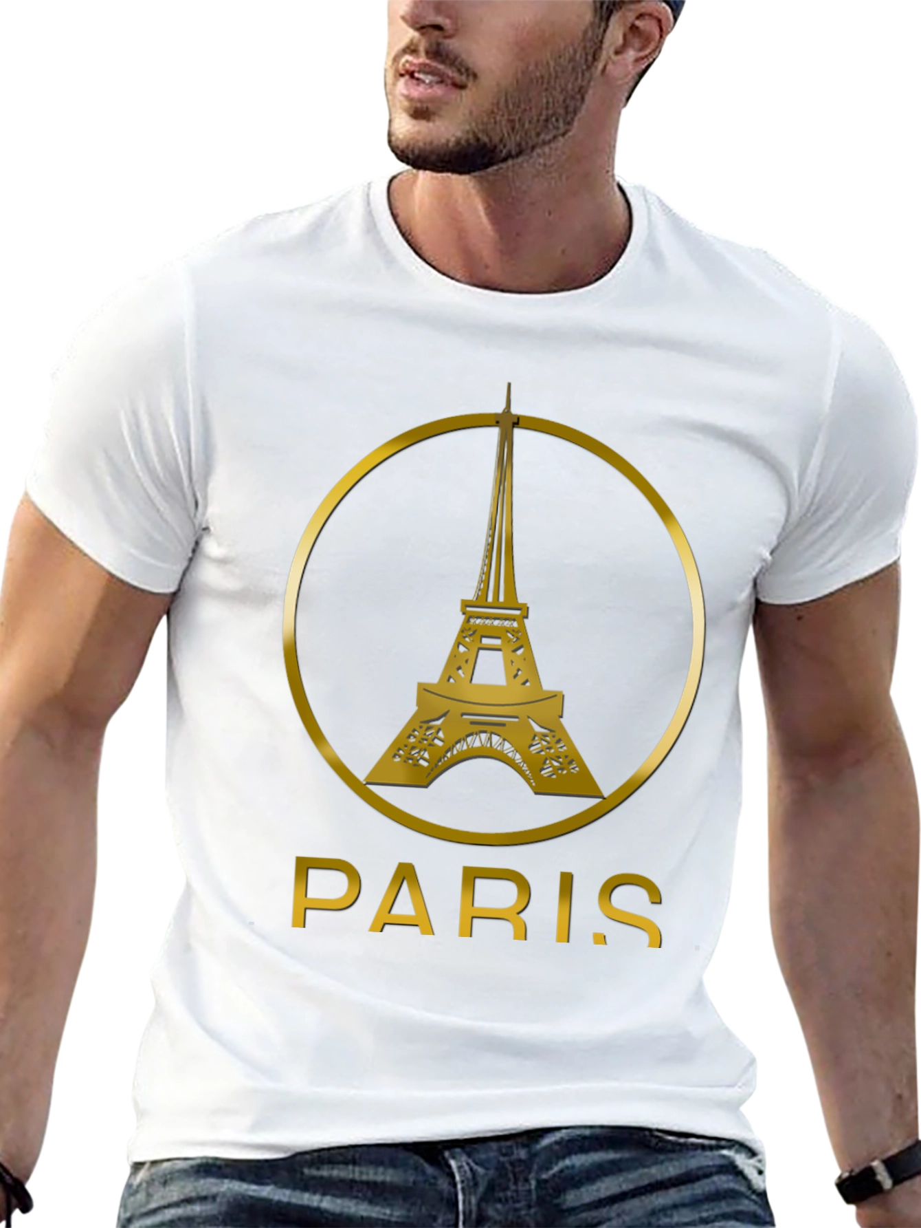 Paris Eiffel Tower Black T-Shirt