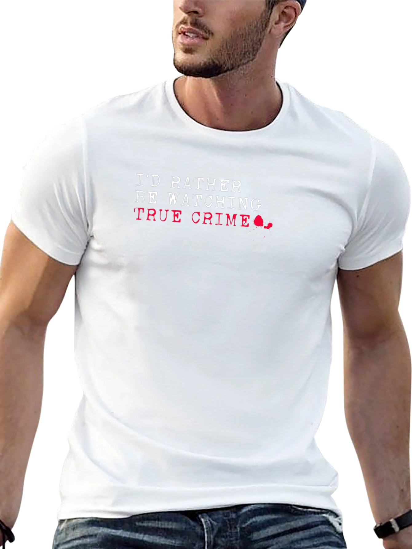 Id Rather Be Watching True Crime Graphic T-Shirt