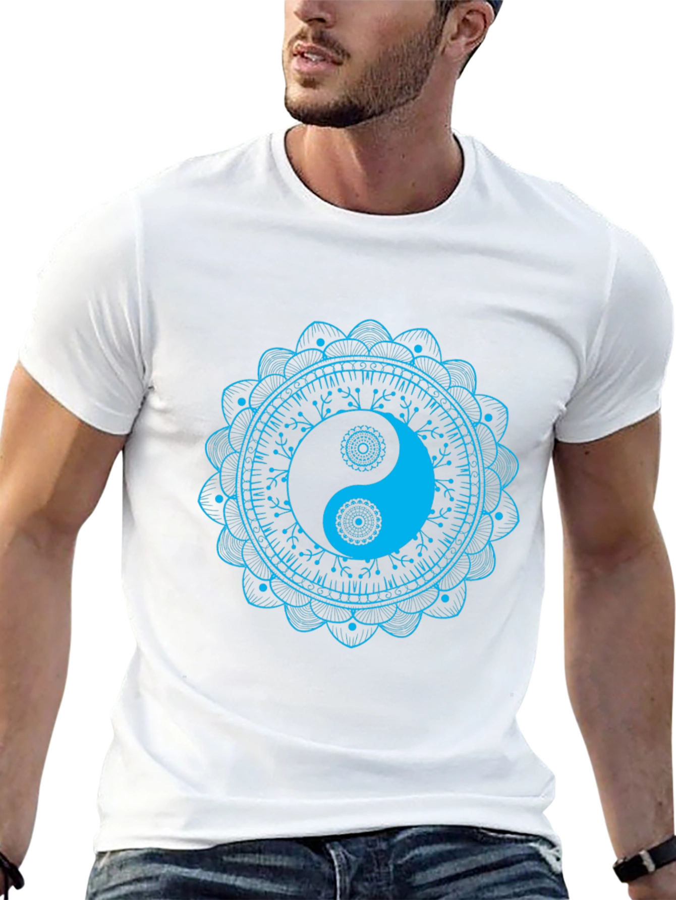 Yin Yang Mandala Graphic Tee - Casual Comfort