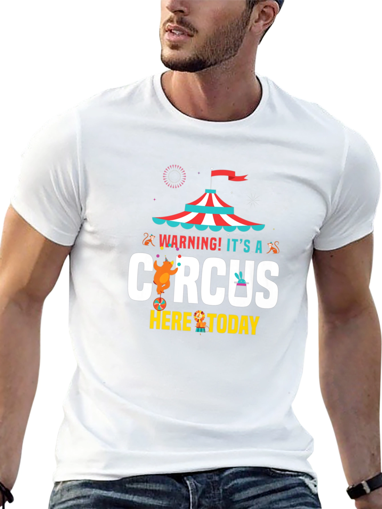 Circus Graphic Mens T-Shirt - Fun Design