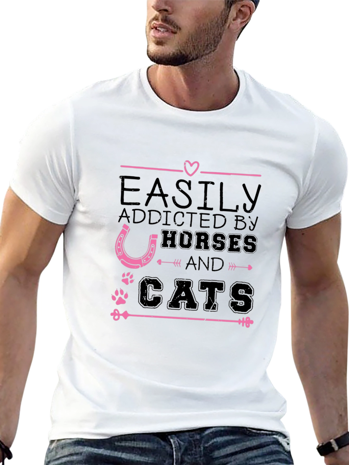 Easily Addicted Horses and Cats Tee