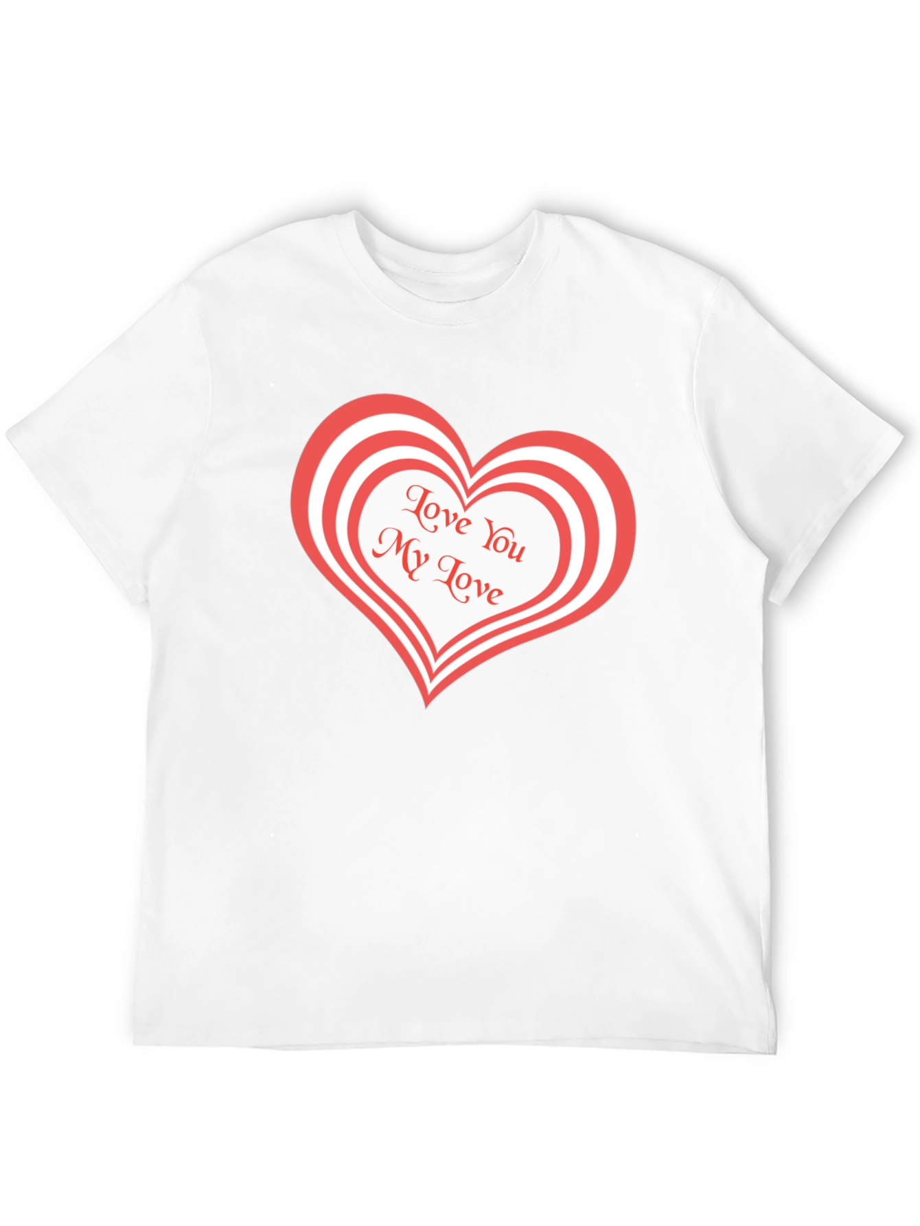 Love You My Love Black T-Shirt