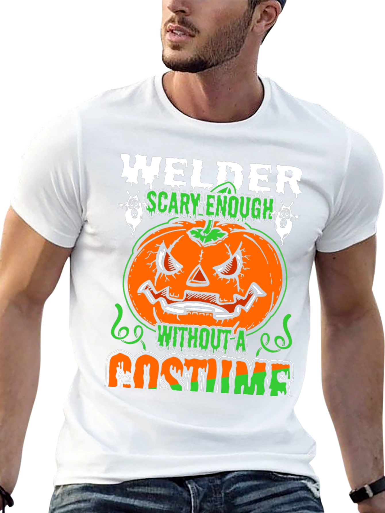 Welder Scary Enough Halloween T-Shirt