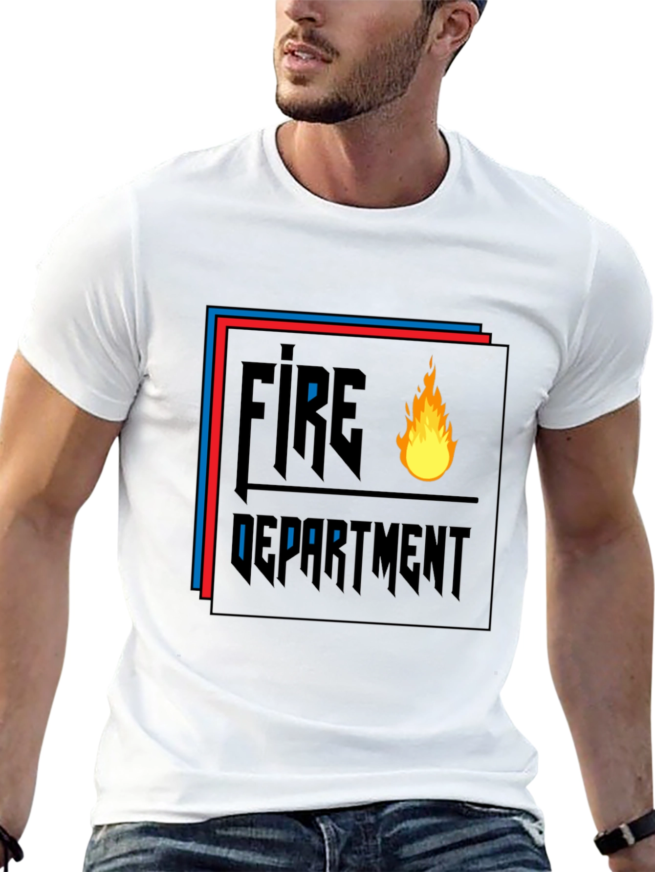Fire Department Graphic Black T-Shirt