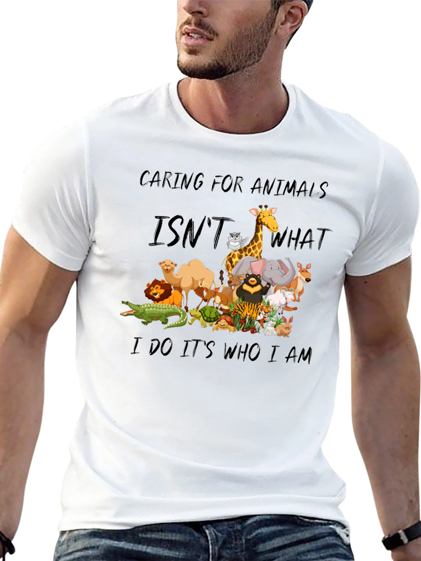 Caring for Animals Graphic T-Shirt