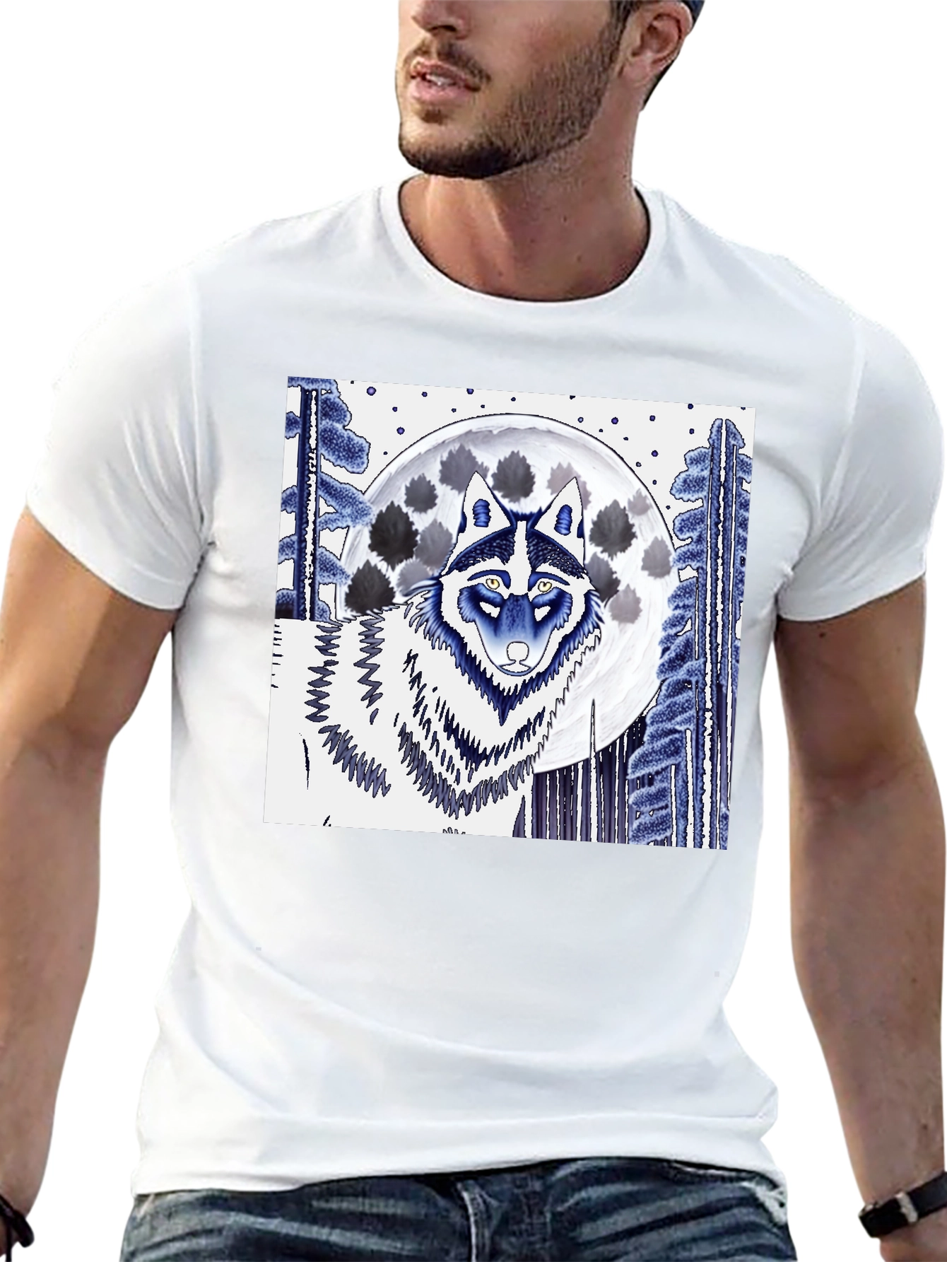 Wolf & Moon Graphic Tee