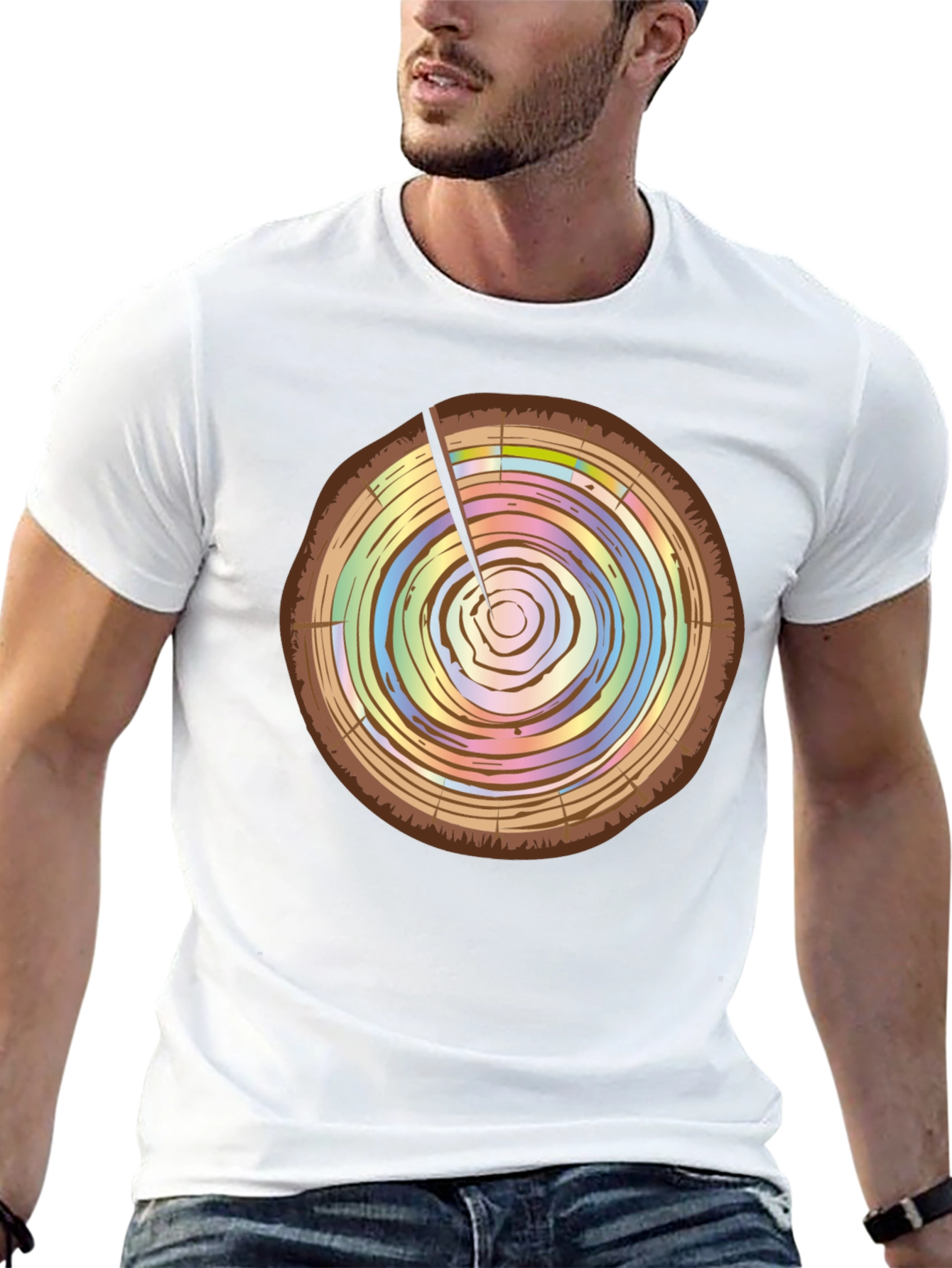Tree Ring Graphic Tee - Unique & Stylish