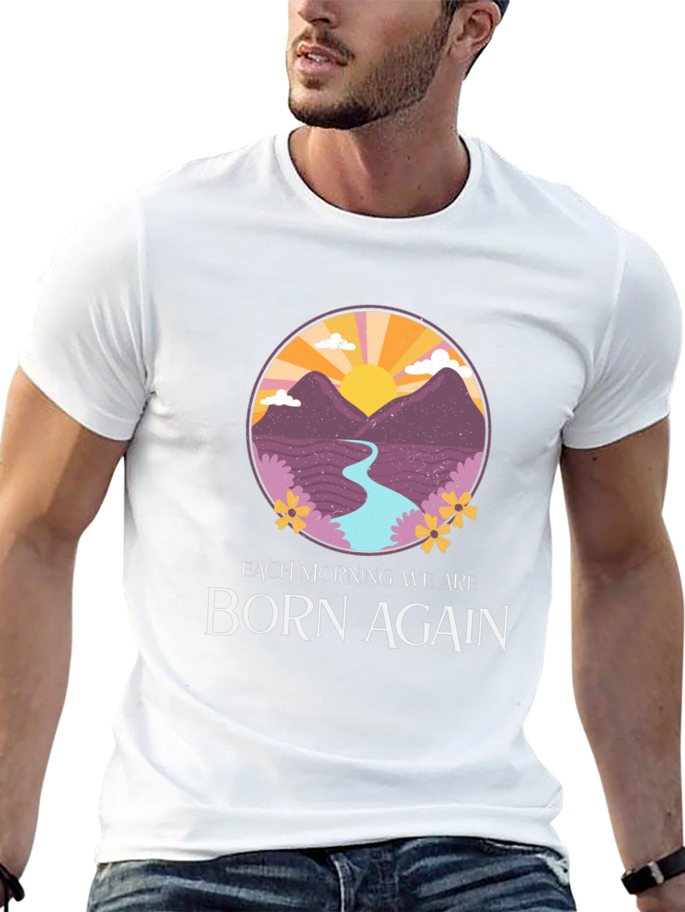 Born Again Mountain River Graphic Tee