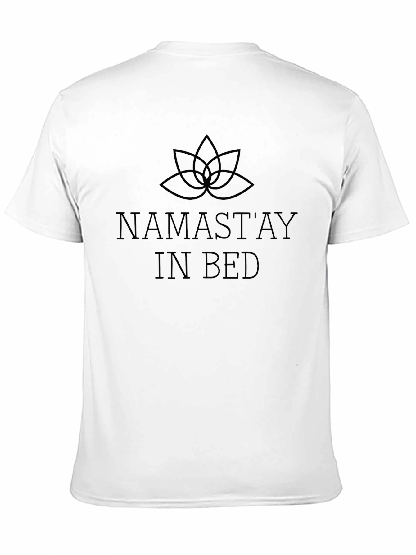 Namastay In Bed Black Graphic Tee