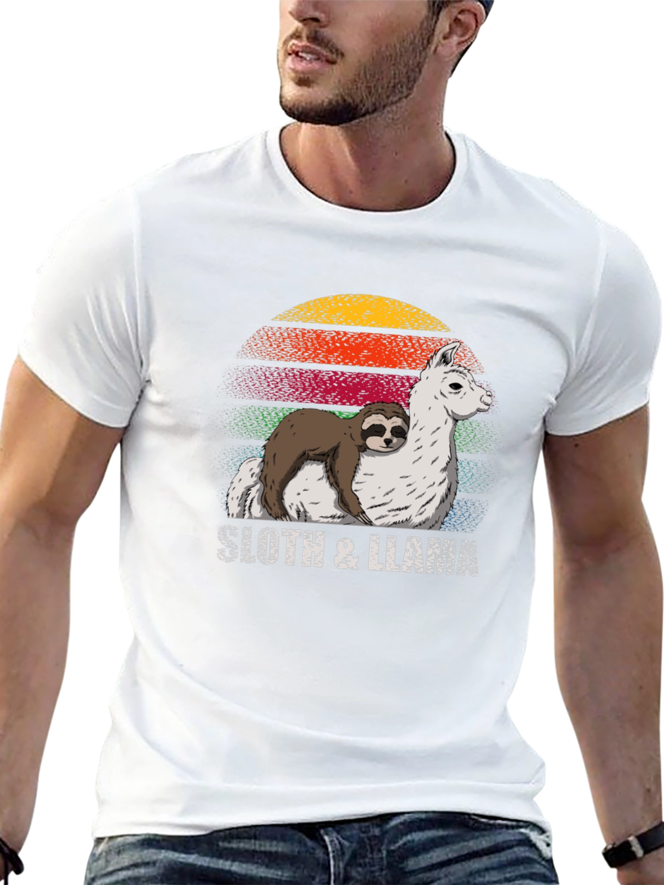 Sloth & Llama Graphic Tee - Cool Comfort