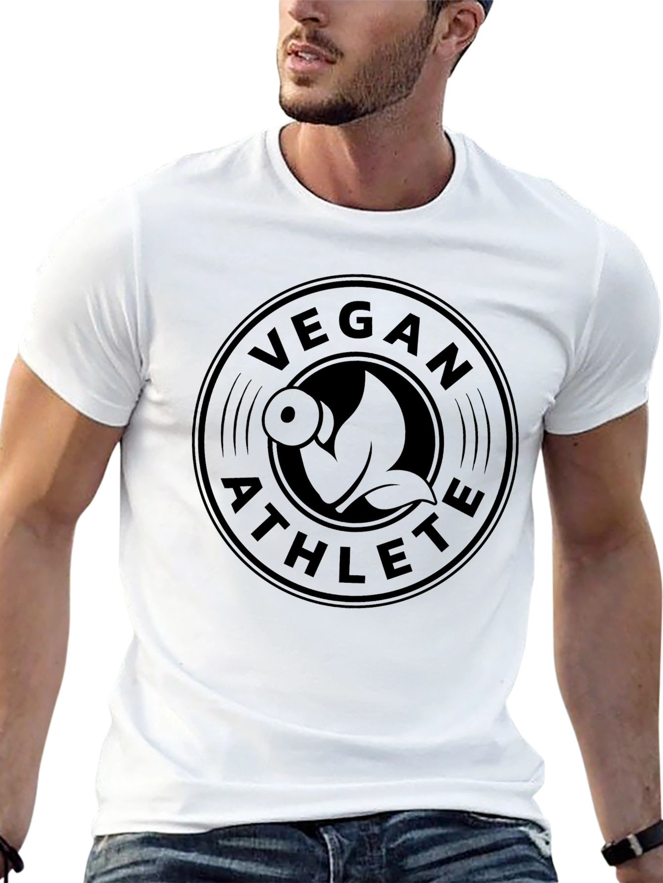 Vegan Athlete Graphic Tee - Black