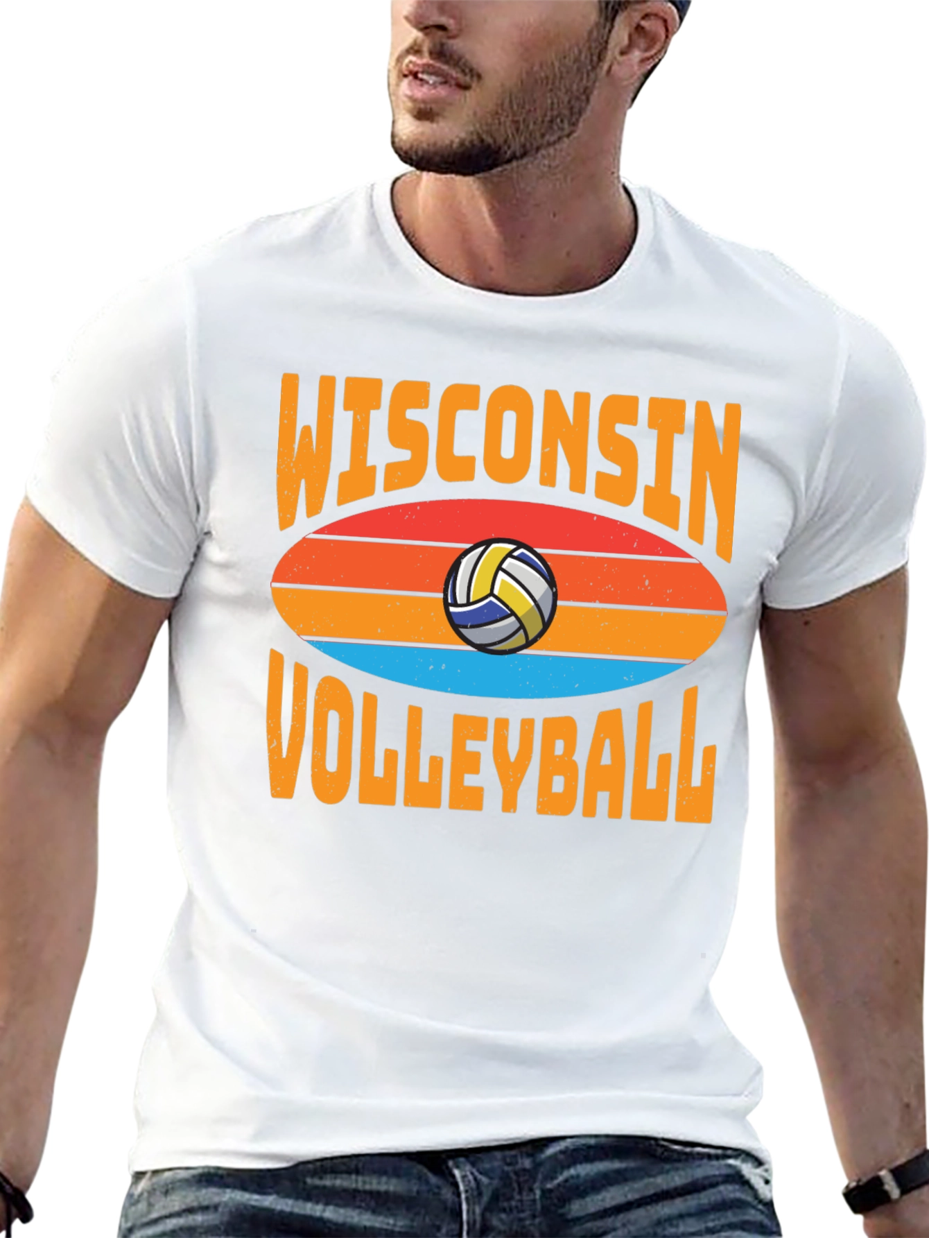 Wisconsin Volleyball T-Shirt - Retro Style