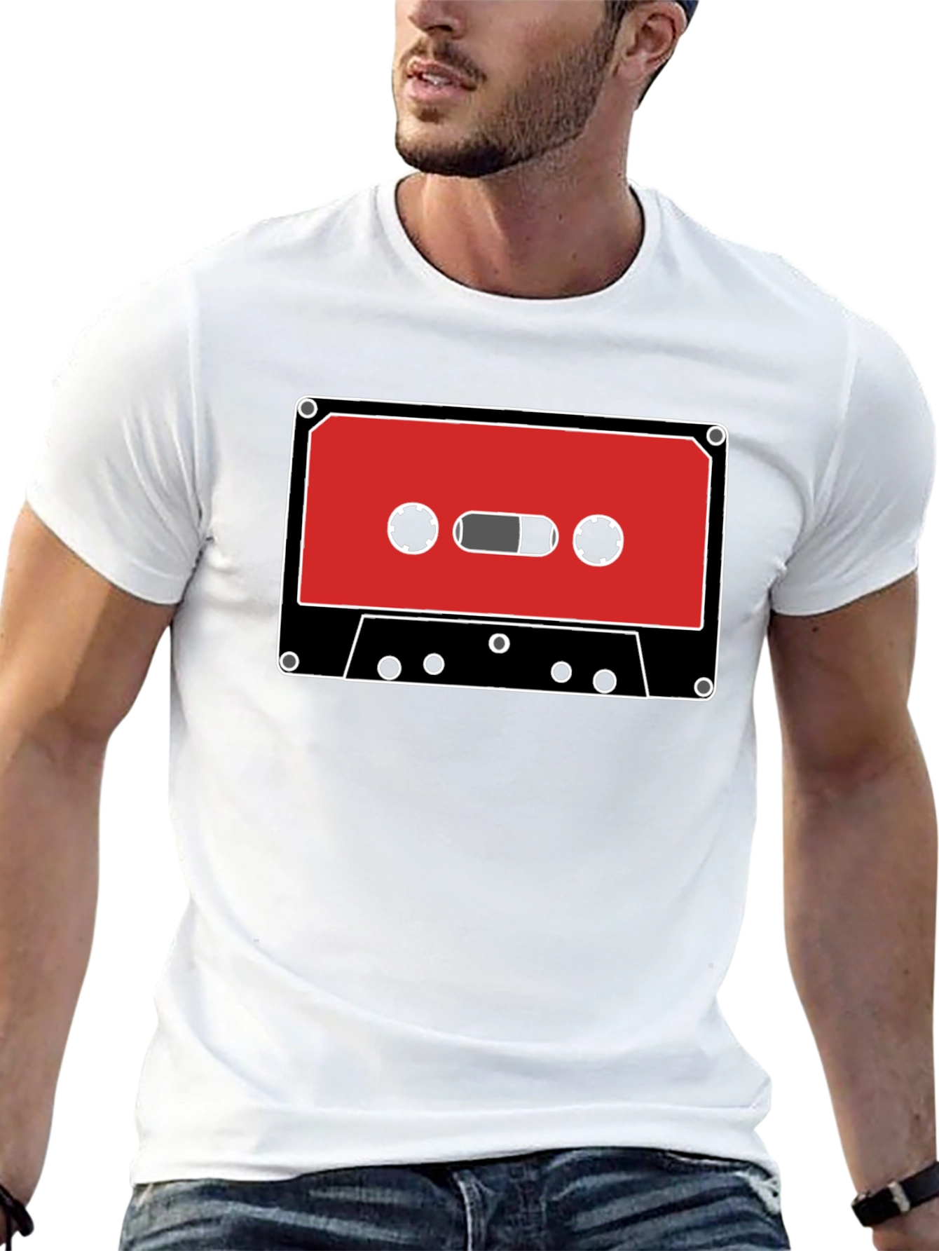 Retro Cassette Tape Graphic Tee - Classic Audio Style
