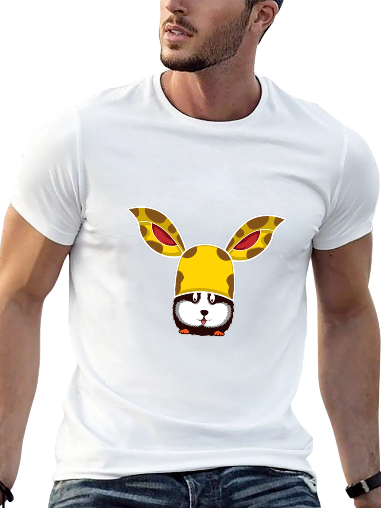 Whimsical Animal Tee - Giraffe Bunny