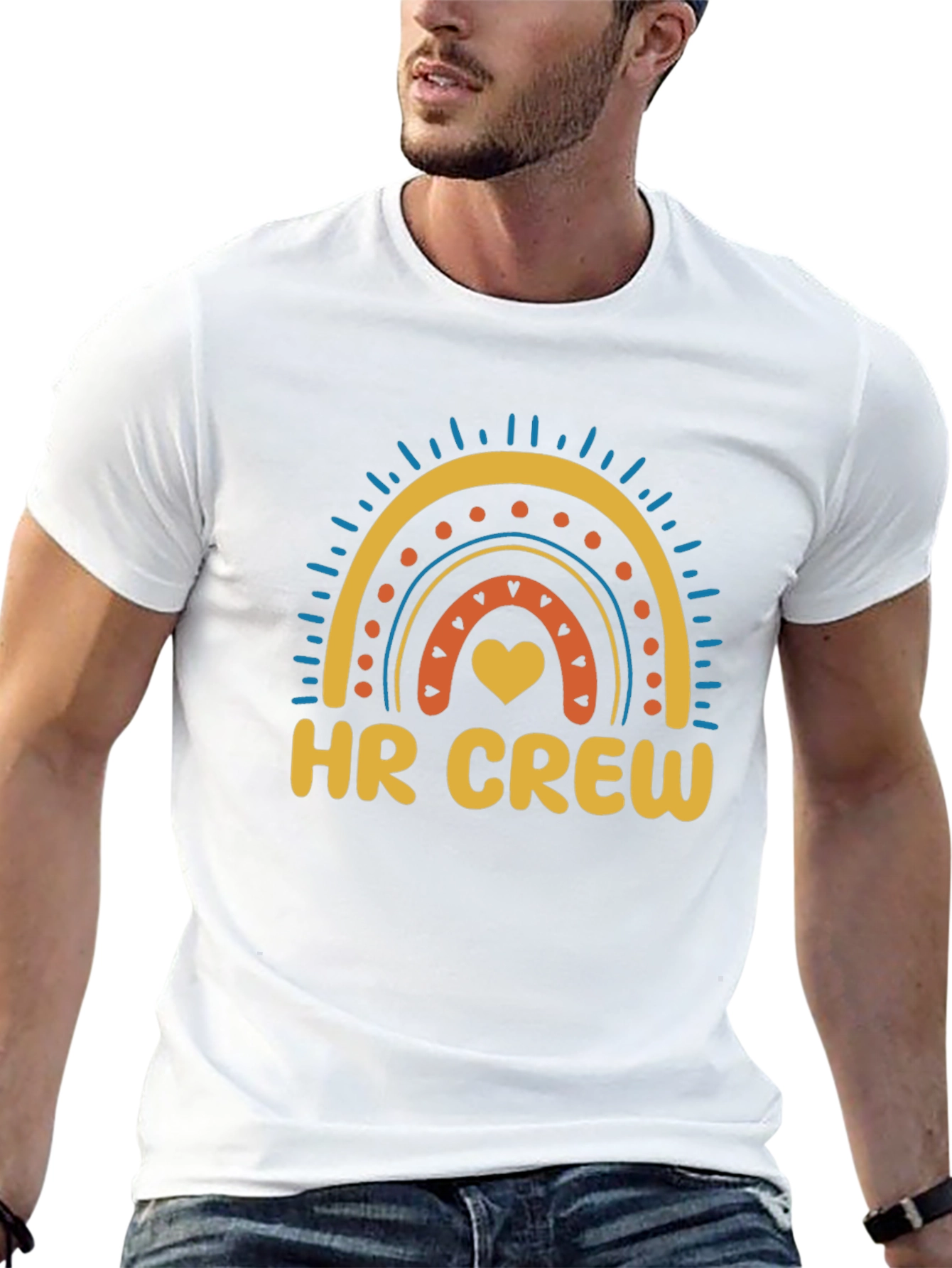HR Crew Rainbow Graphic Tee - Black
