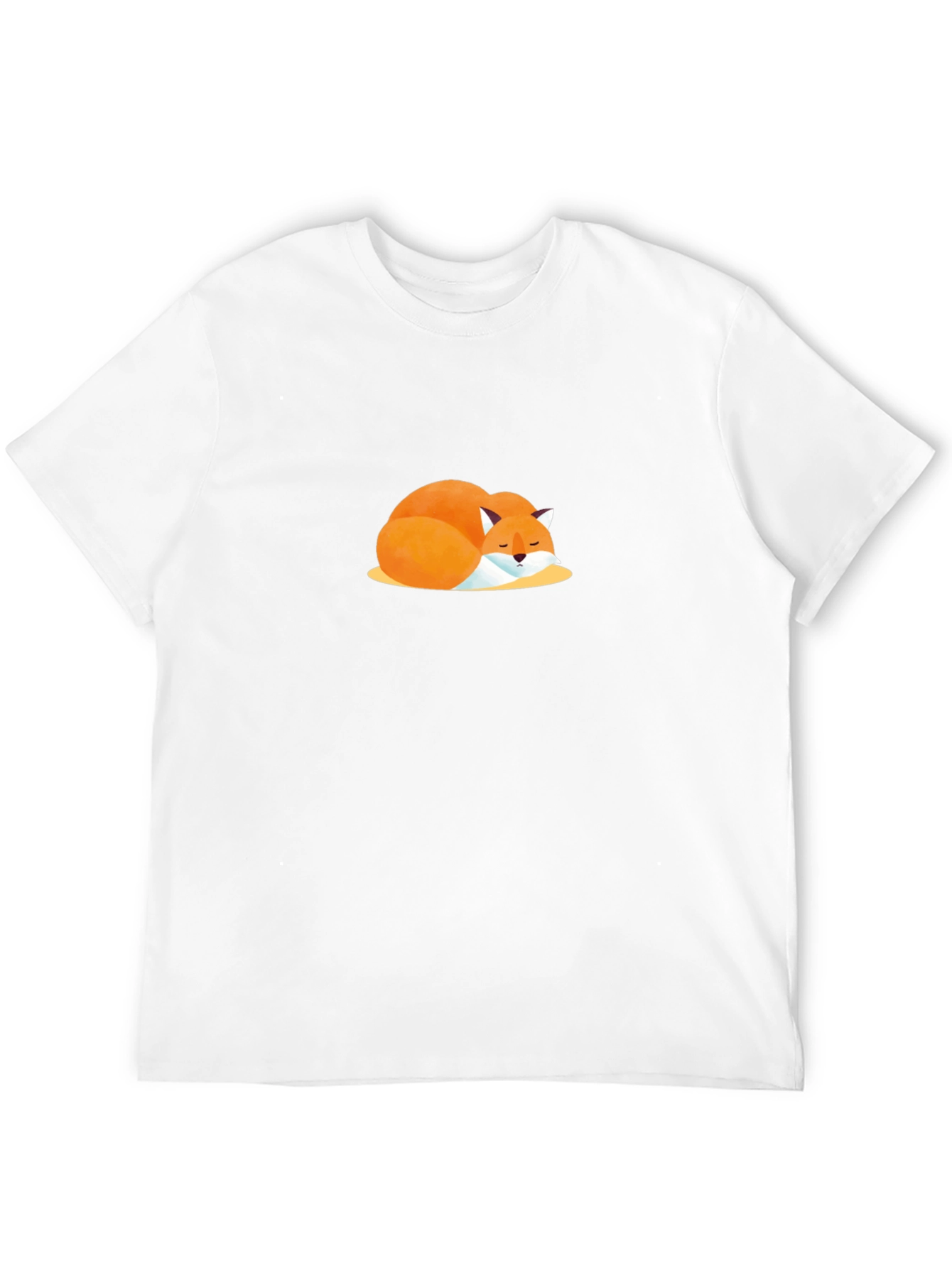 Sleeping Fox Graphic Tee - Comfortable Black T-Shirt