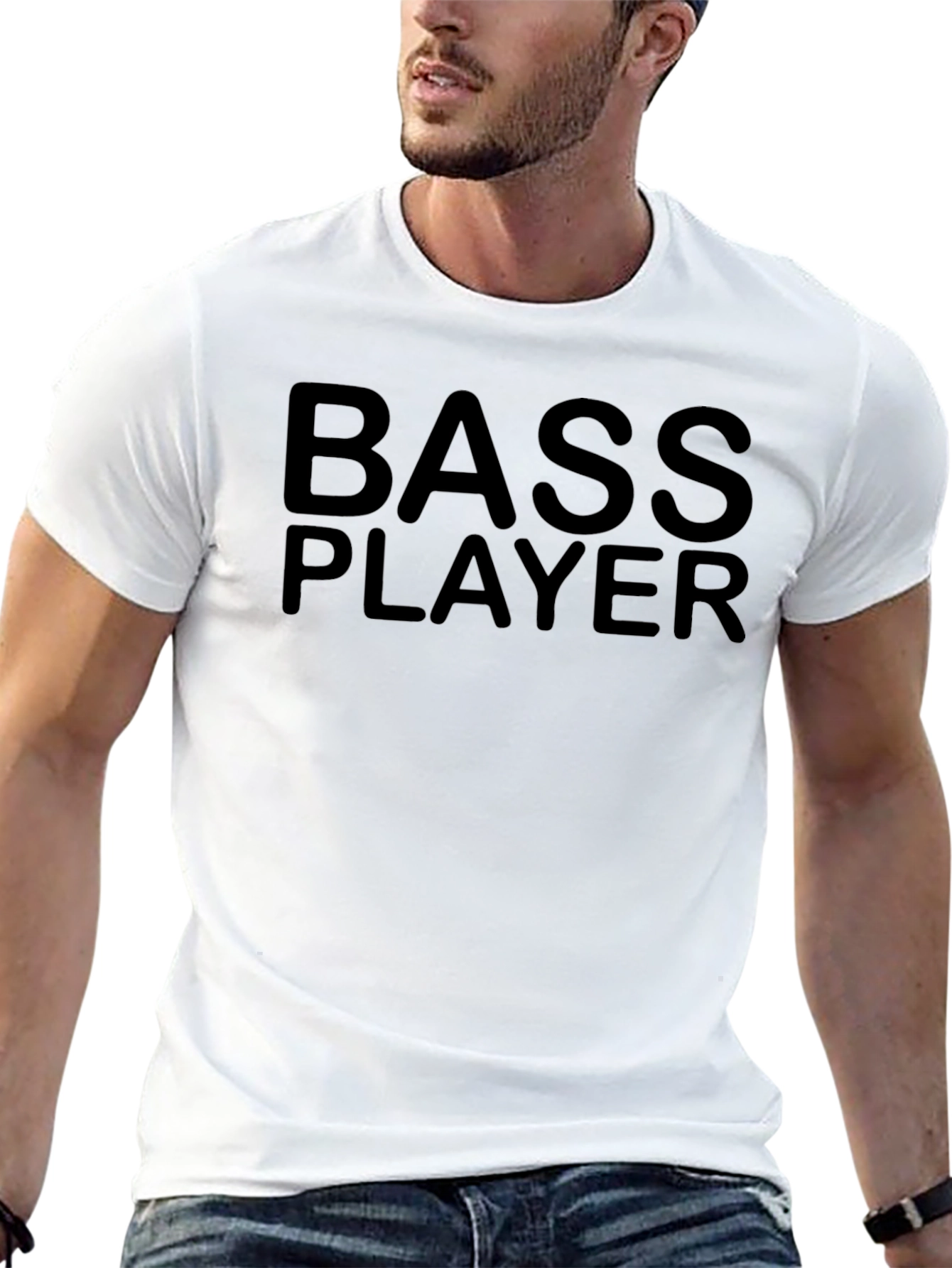 Bass Player Black Graphic T-Shirt