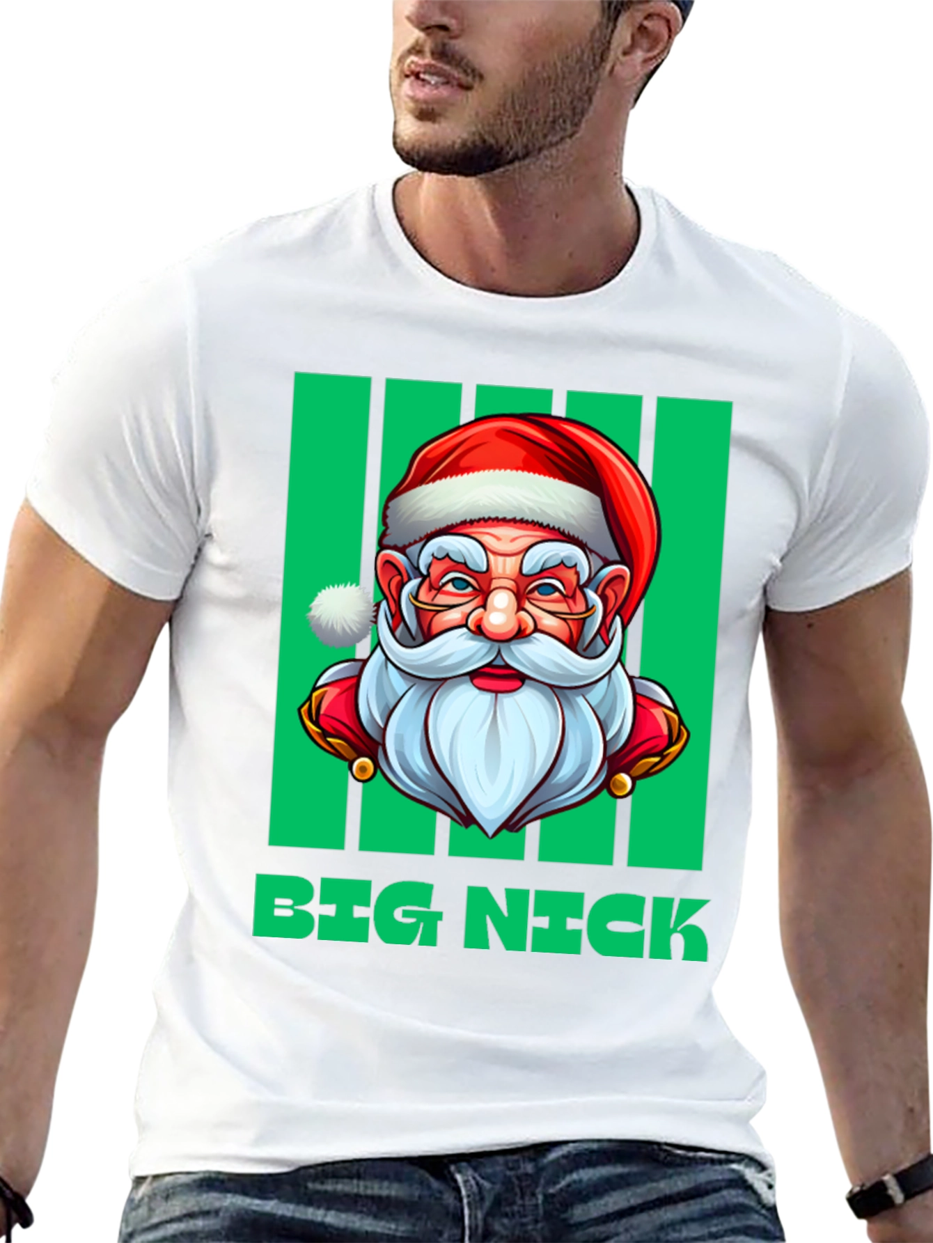 Big Nick Santa Holiday T-Shirt