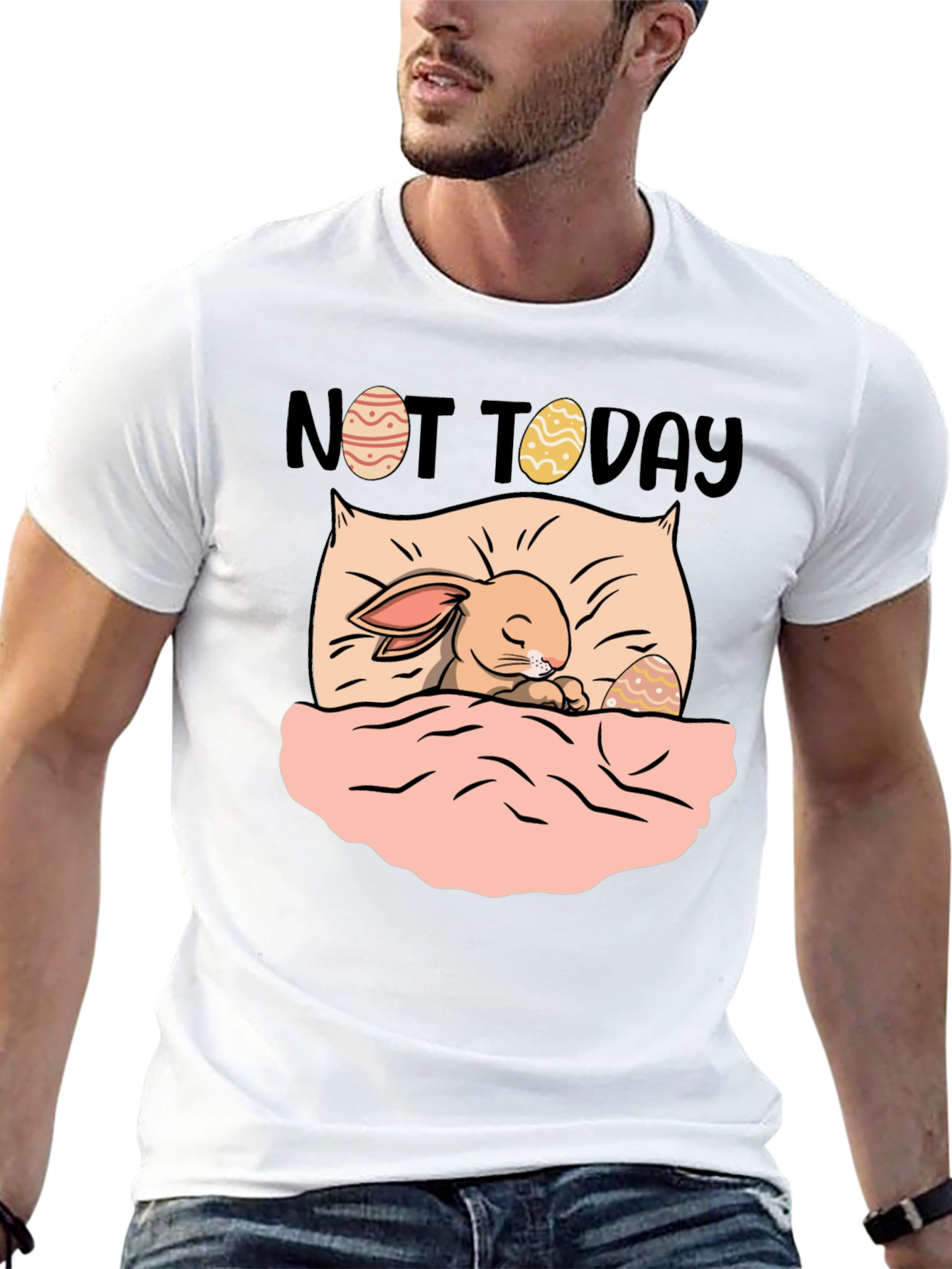 Not Today Easter Bunny Graphic T-Shirt