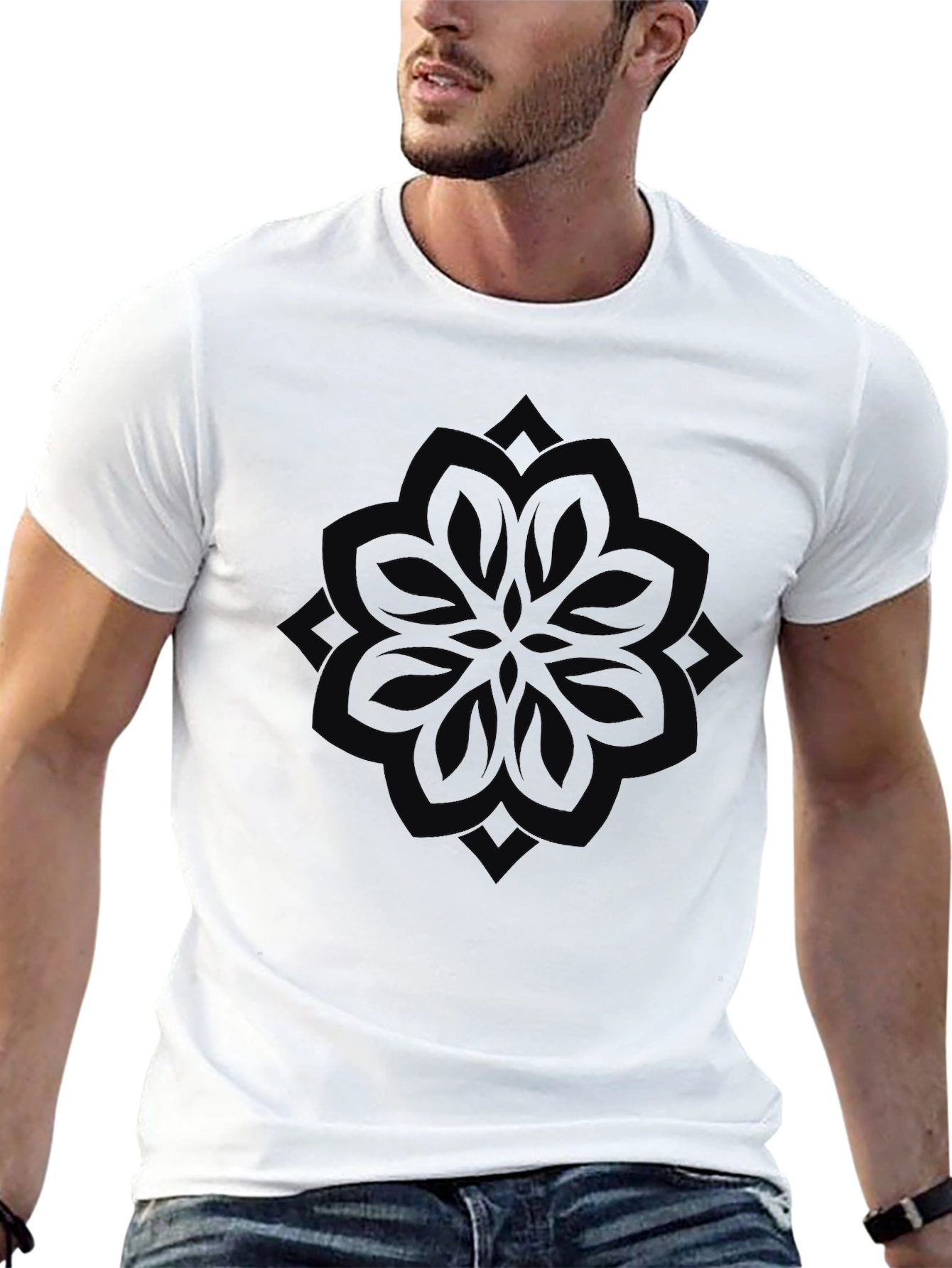 Black Mandala Graphic Tee - Stylish and Comfortable