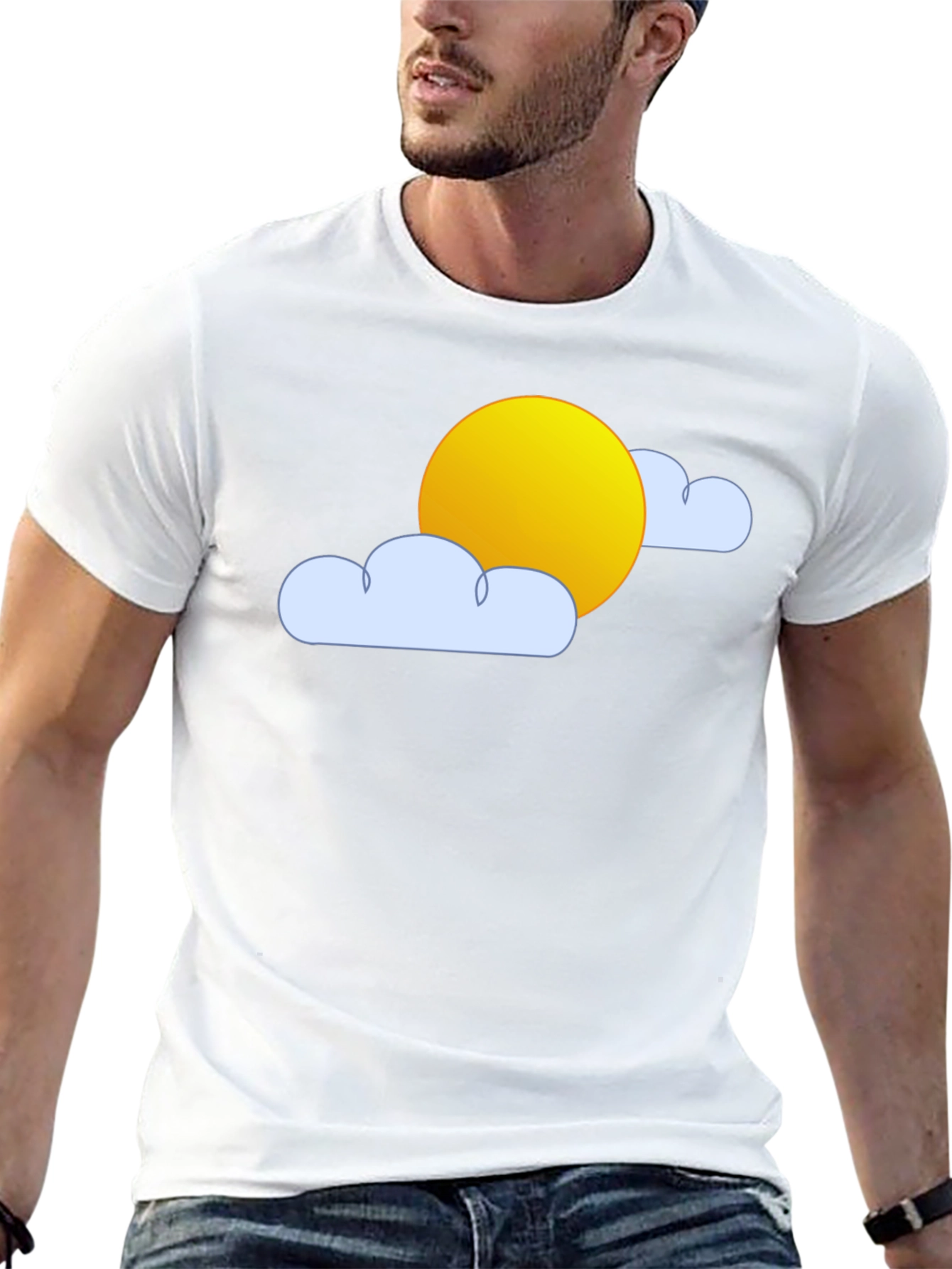 Sunny Day Graphic Tee - Black Cotton T-Shirt