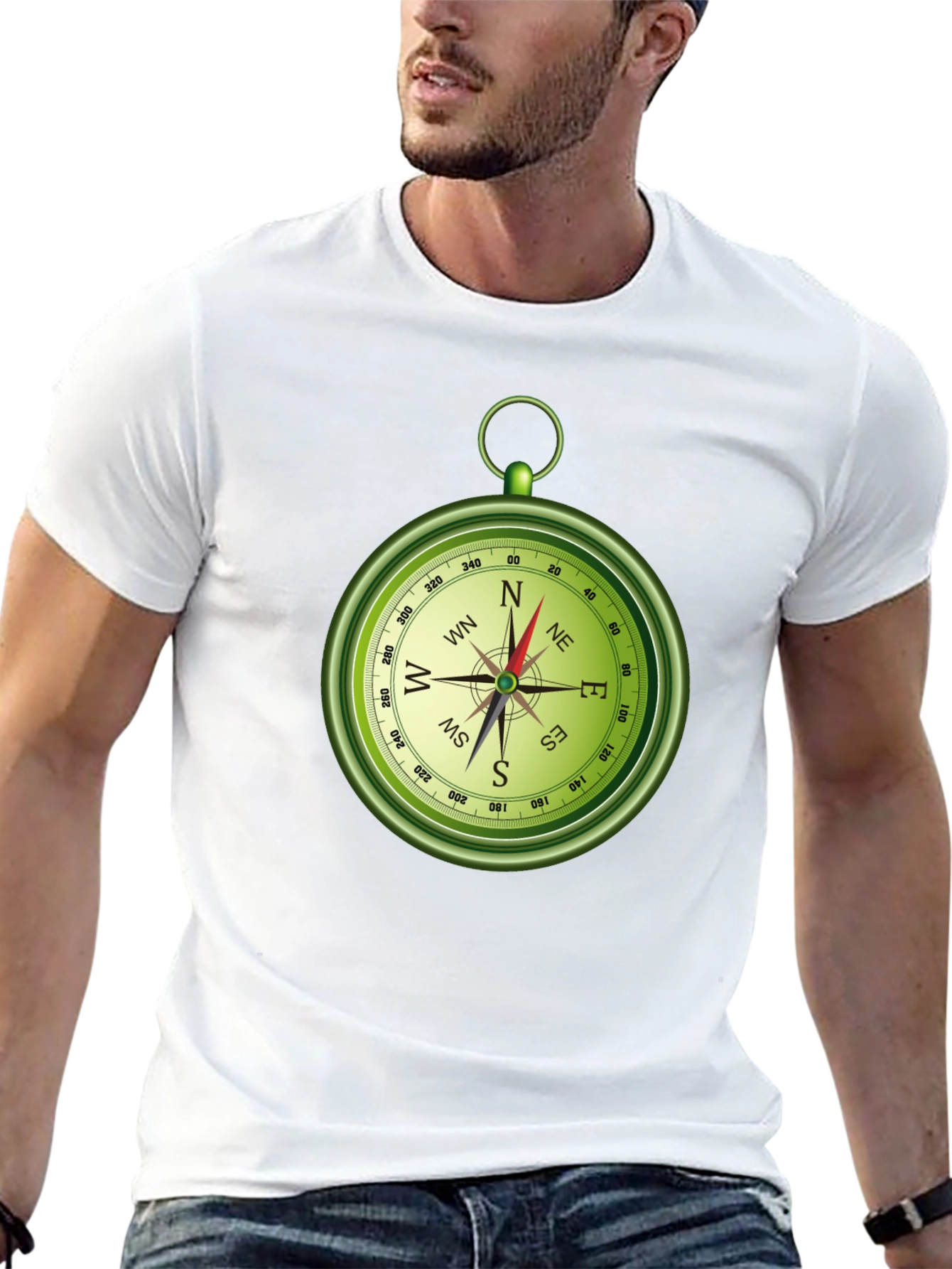 Compass Graphic T-Shirt - Navigation & Adventure Tee