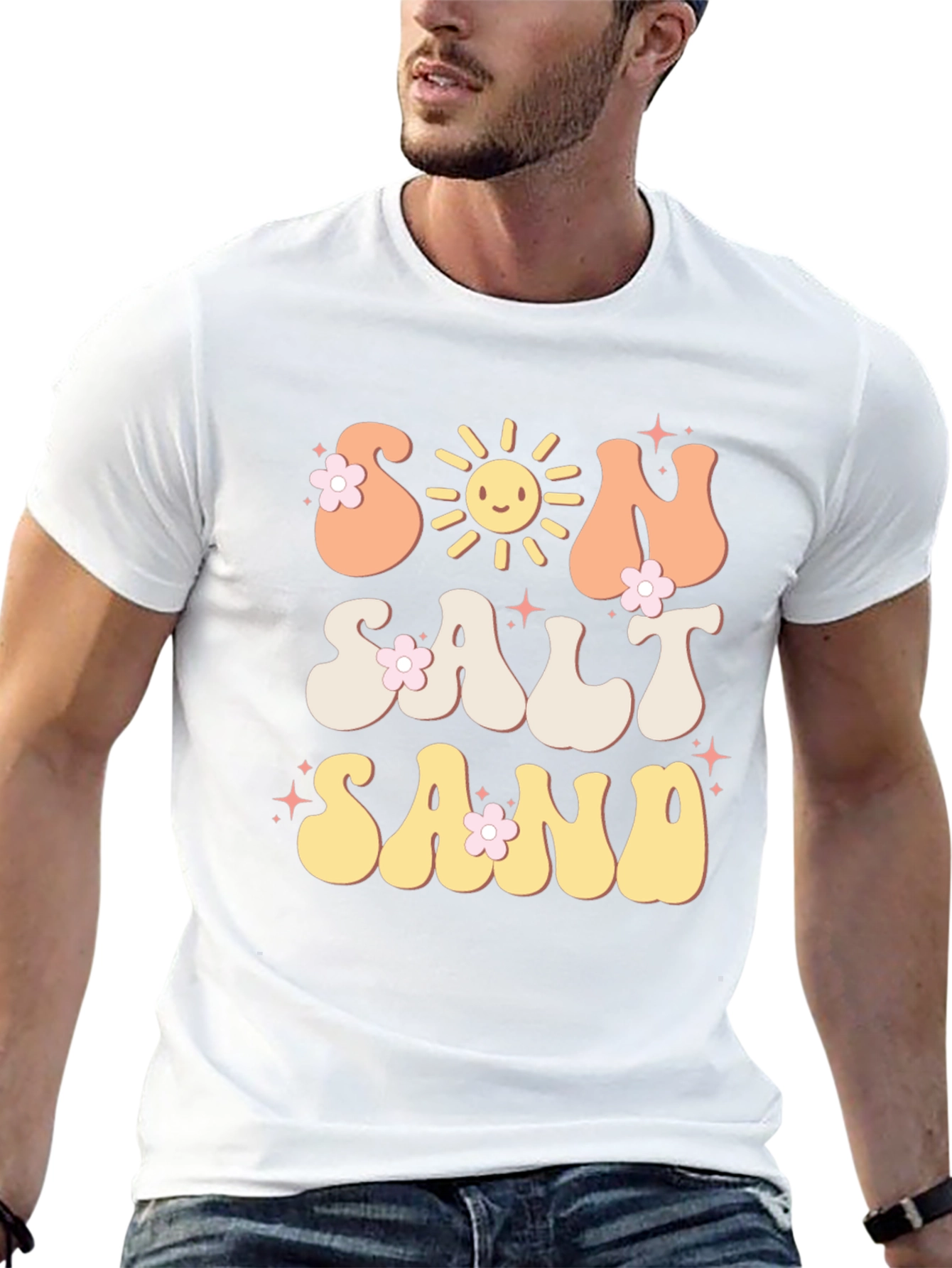 Retro Sun Salt Sand Graphic T-Shirt