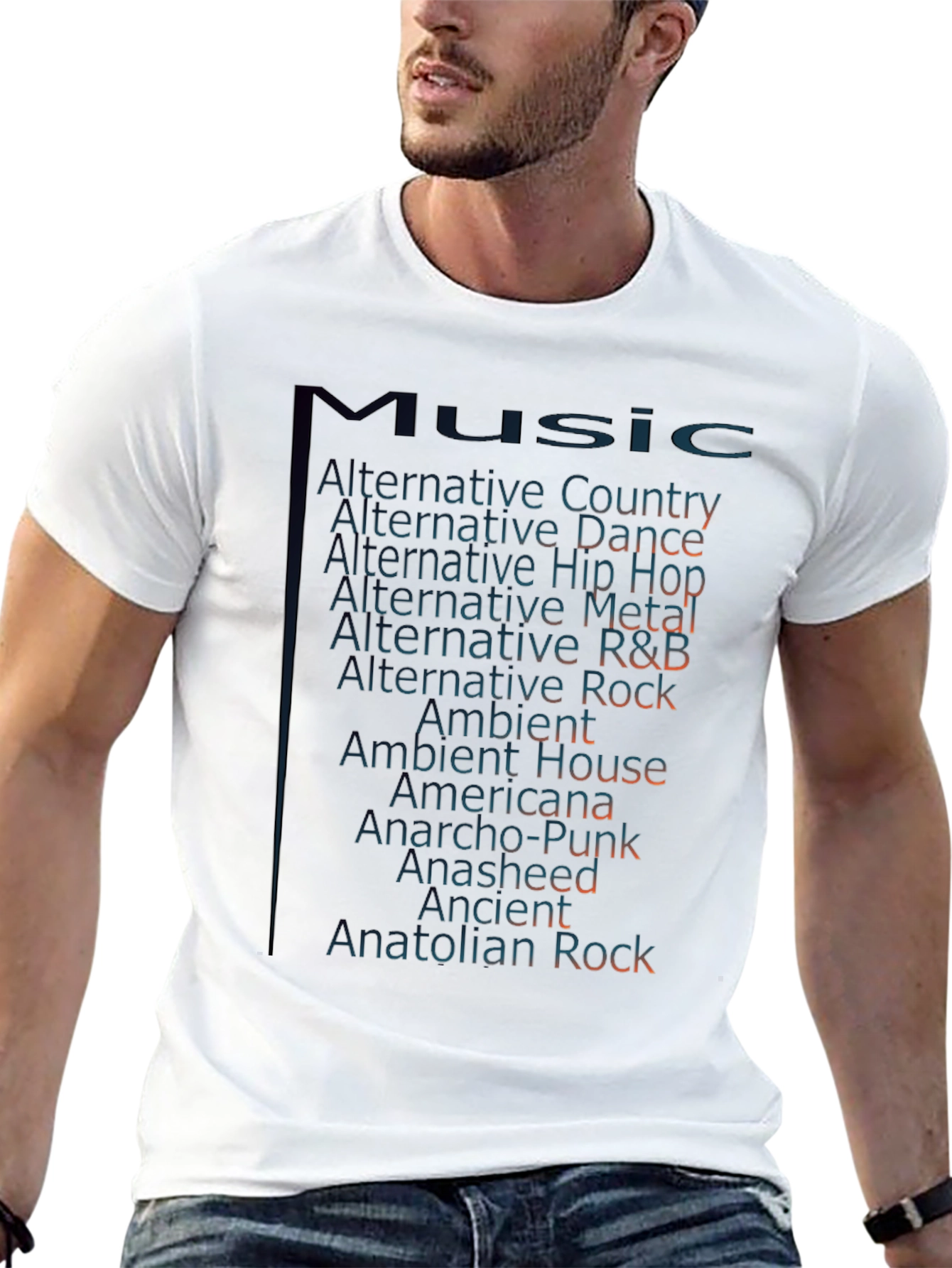 Music Genre T-Shirt - Alternative Rock Ambient Americana