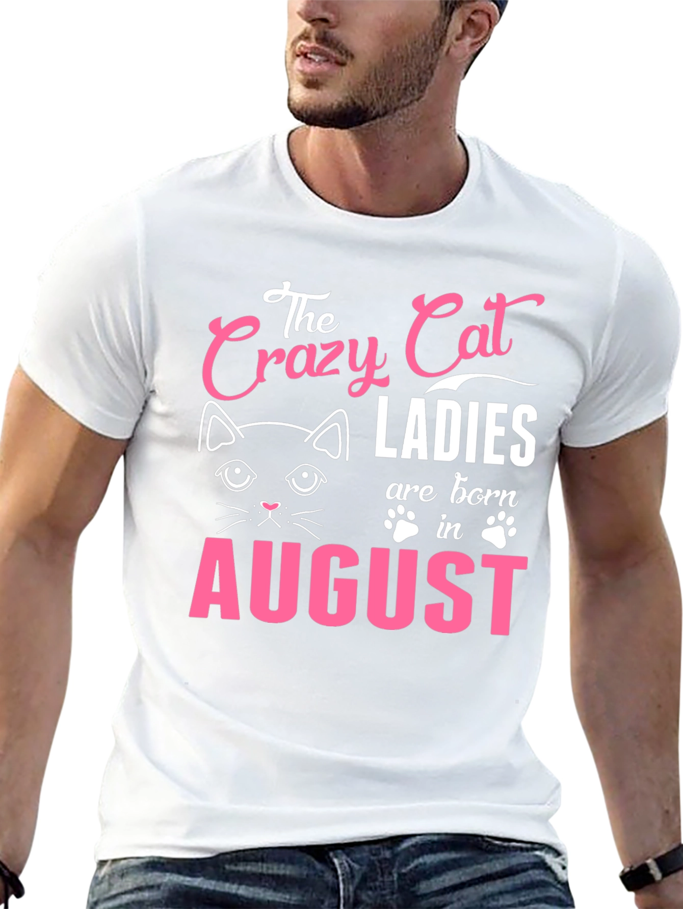 Crazy Cat Ladies Born in August - T-Shirt