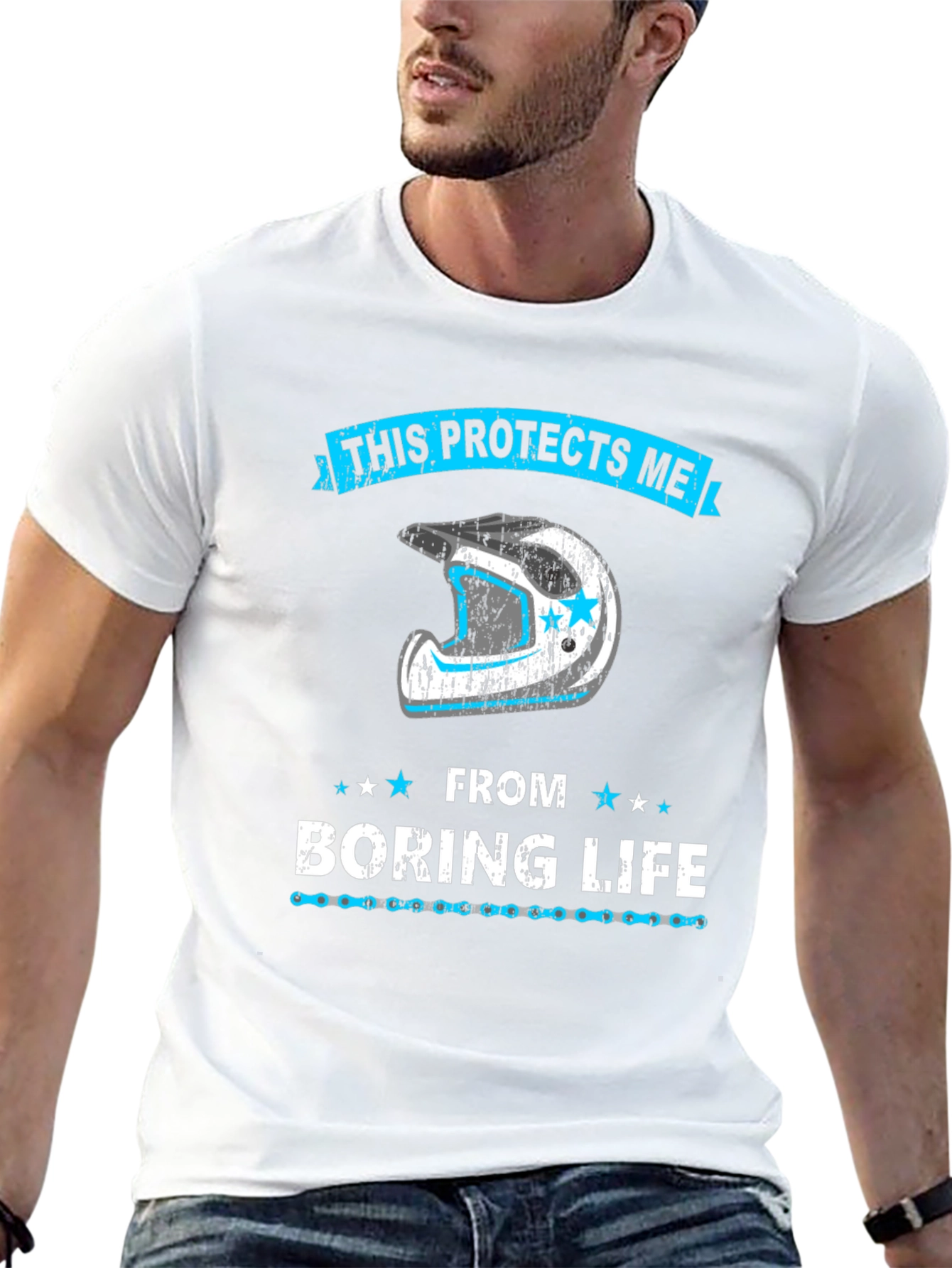 Protective Motocross Helmet Graphic Tee