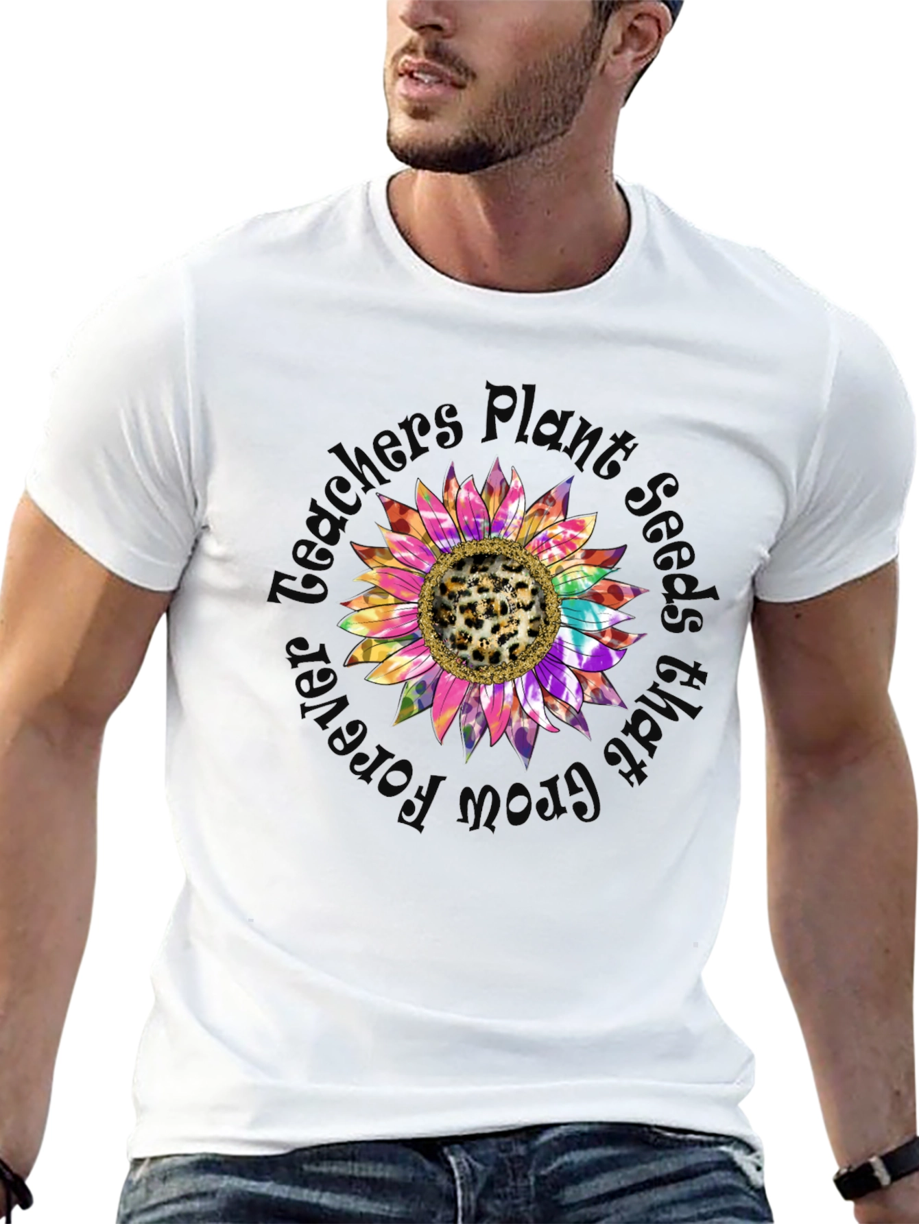 Teachers Plant Seeds Grow Forever Sunflower T-Shirt