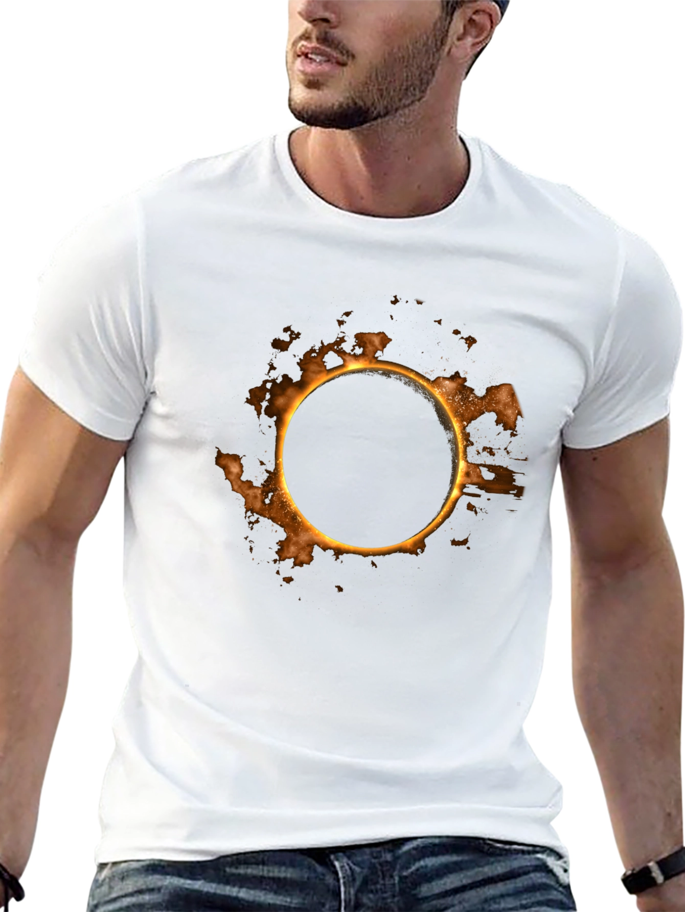 Eclipse Graphic Print Black T-Shirt