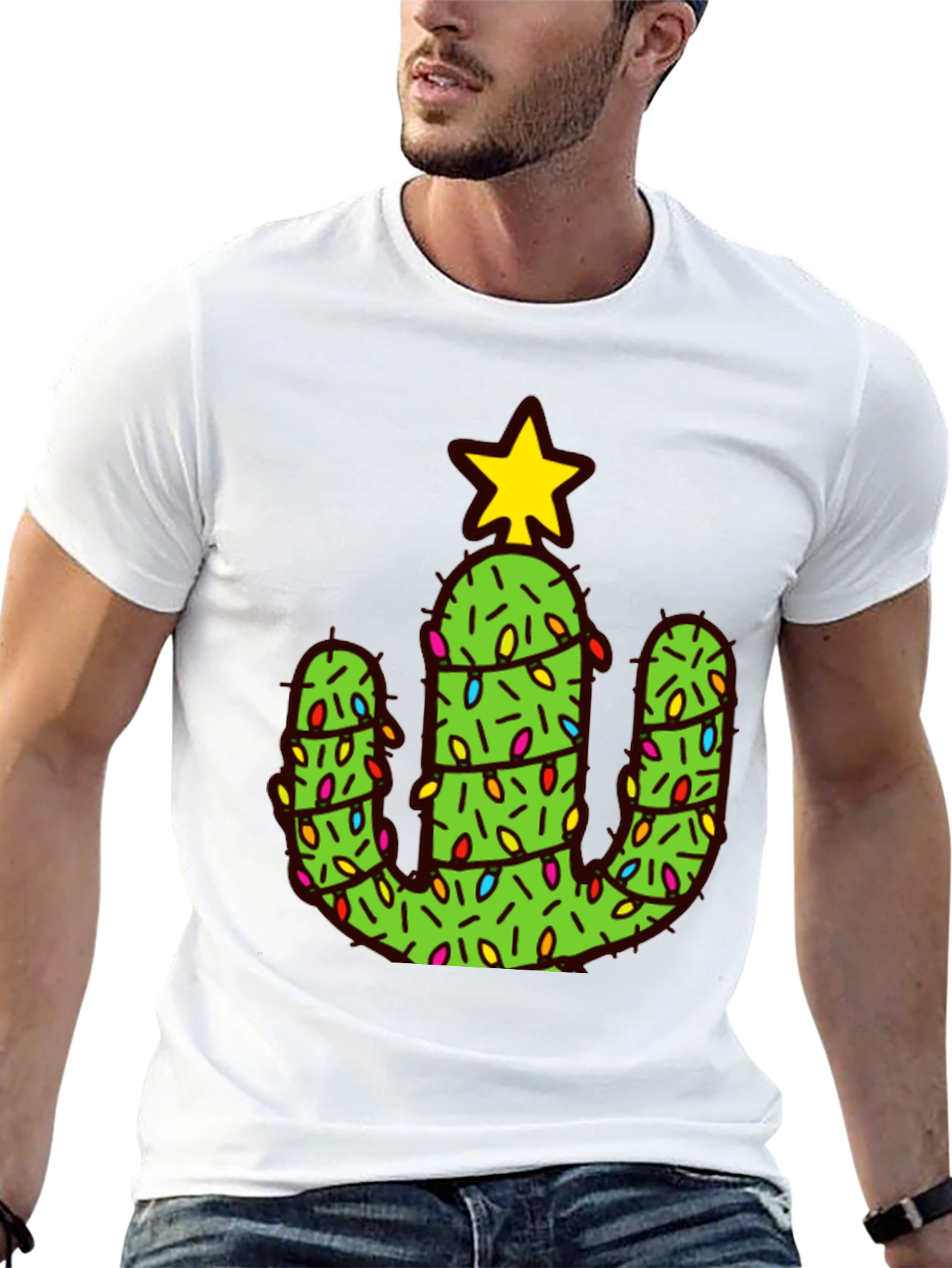 Cactus Christmas Tree Graphic Tee