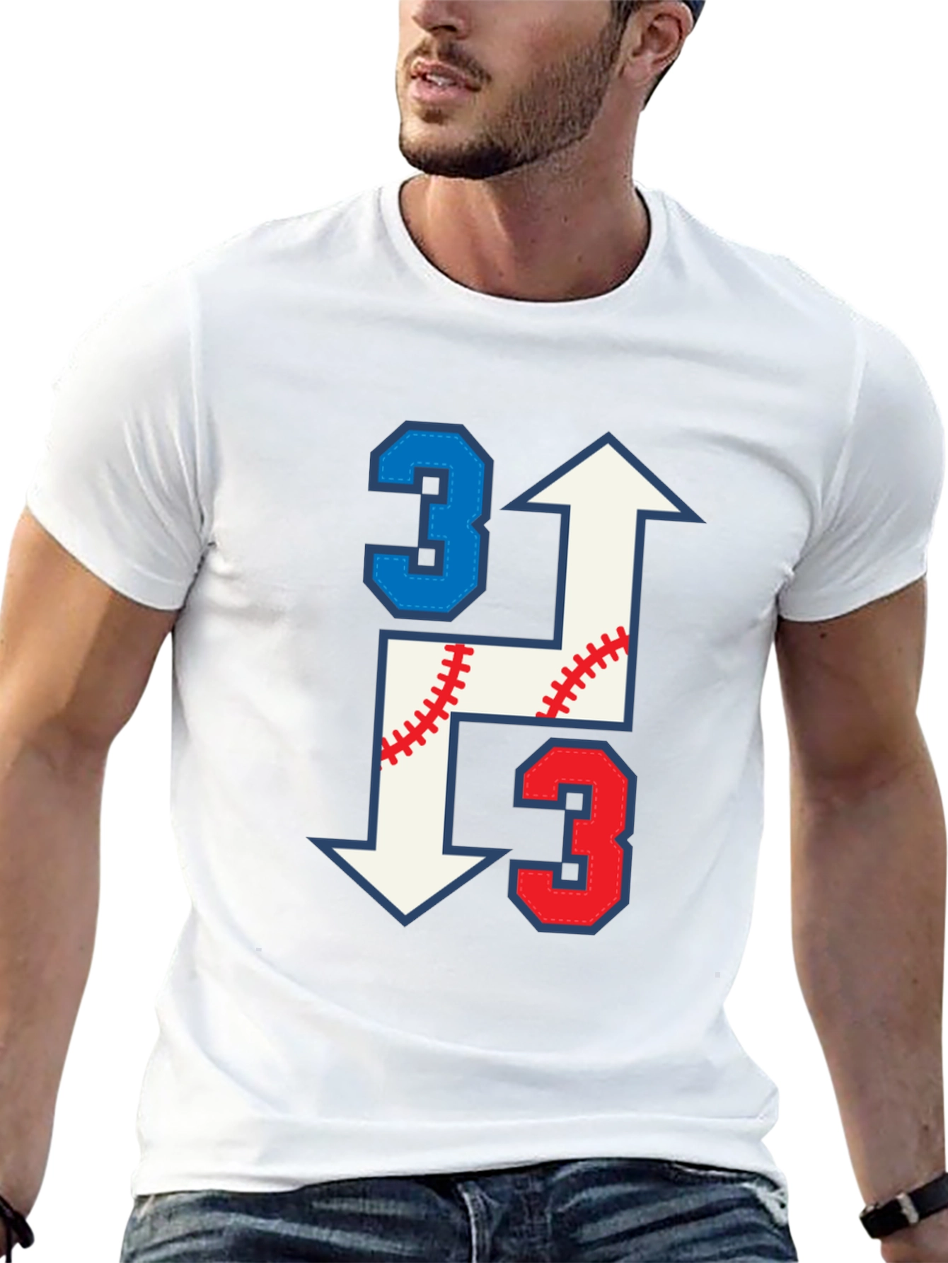 Baseball Arrow Number 3 T-Shirt
