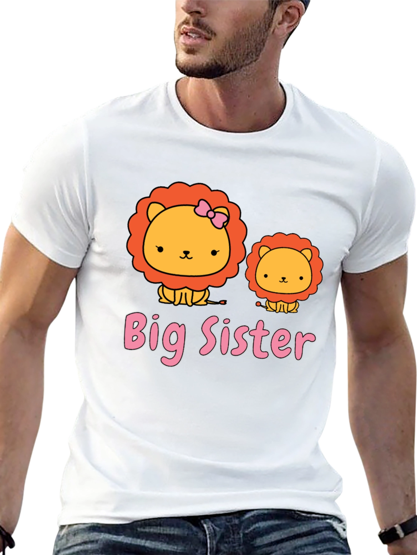 Big Sister Lion Graphic T-Shirt
