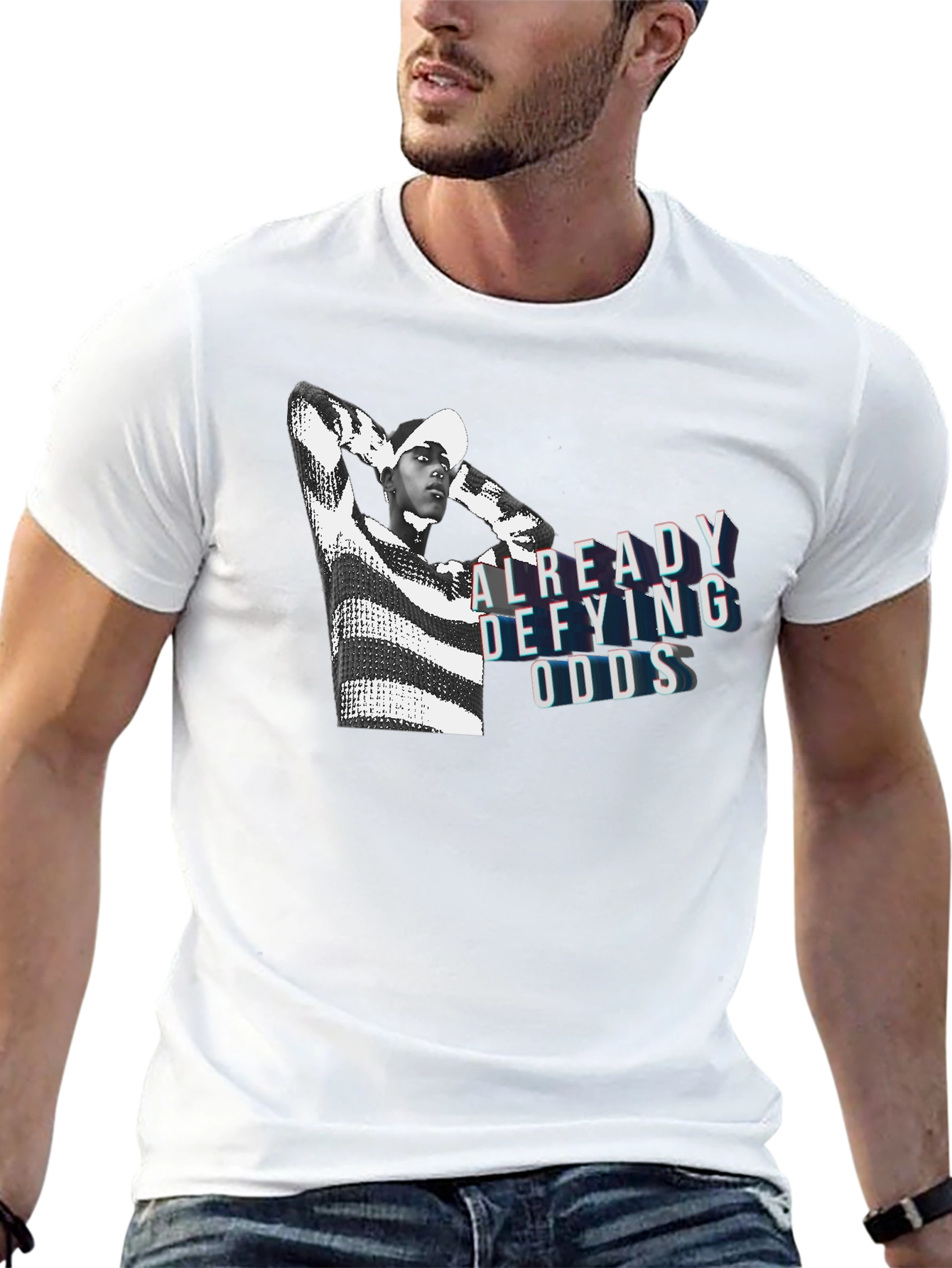 Already Defying Odds Graphic Tee - Bold Black