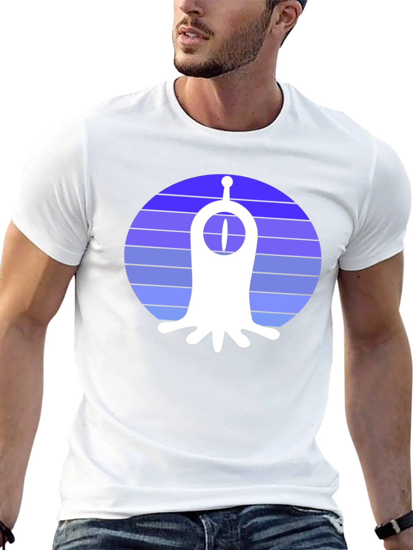 Retro Alien Graphic T-Shirt - Black