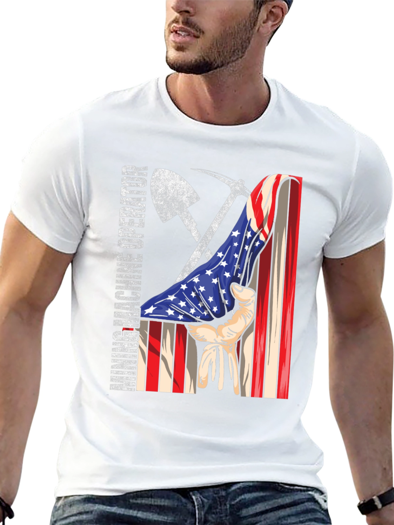 Mining Operator USA Flag Graphic Tee