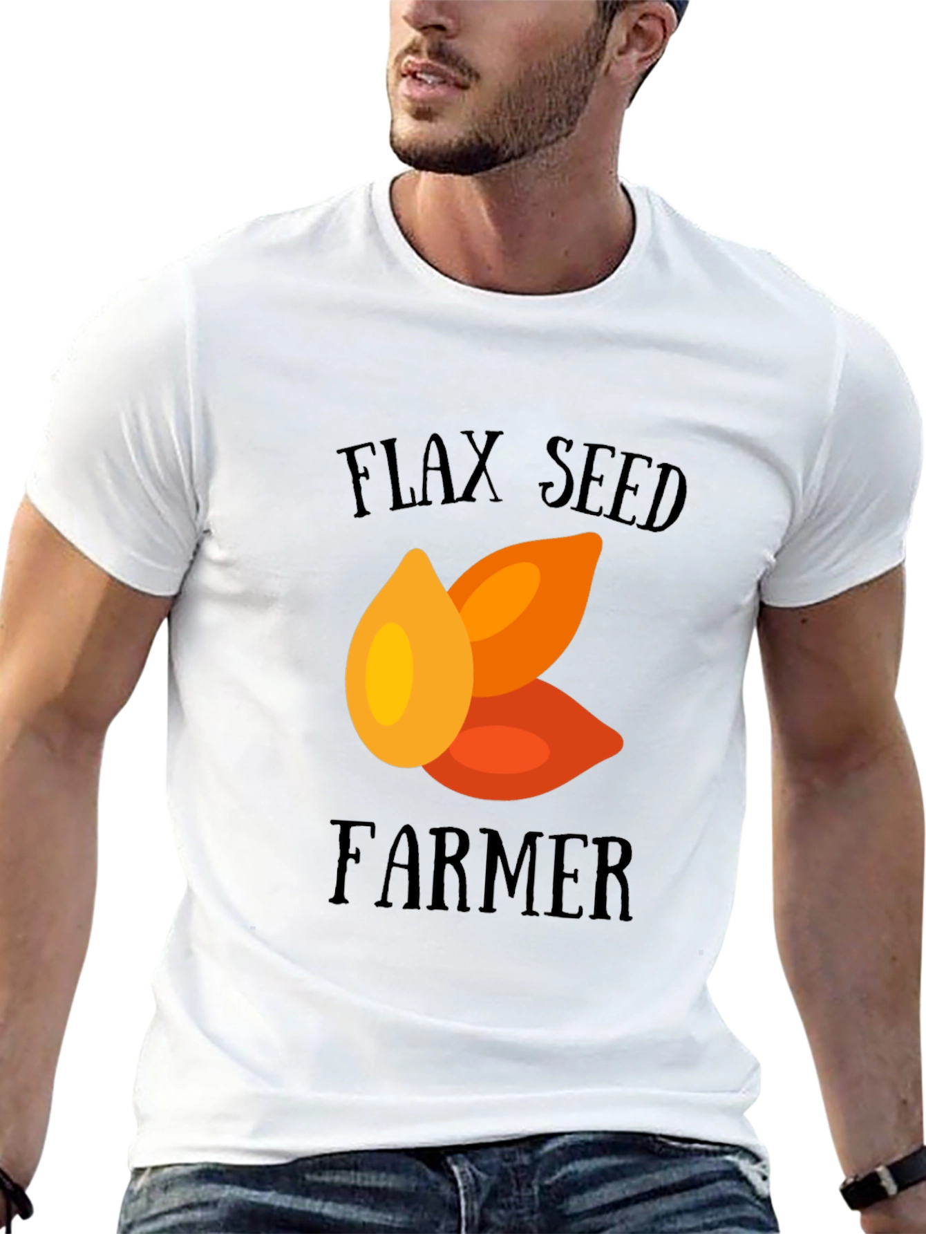 Flax Seed Farmer Graphic Tee - Unique Design