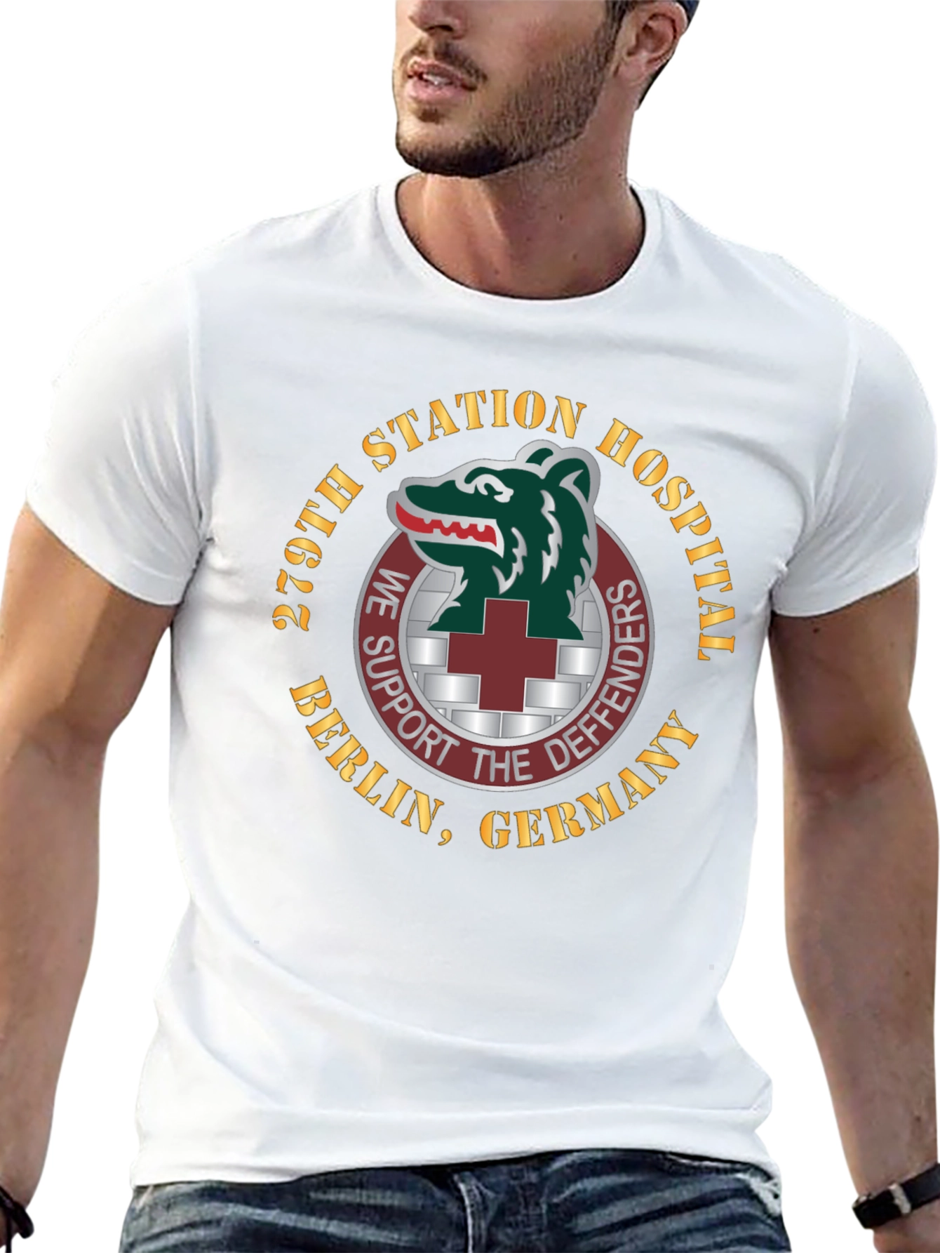 279th Station Hospital Berlin Germany Black T-Shirt