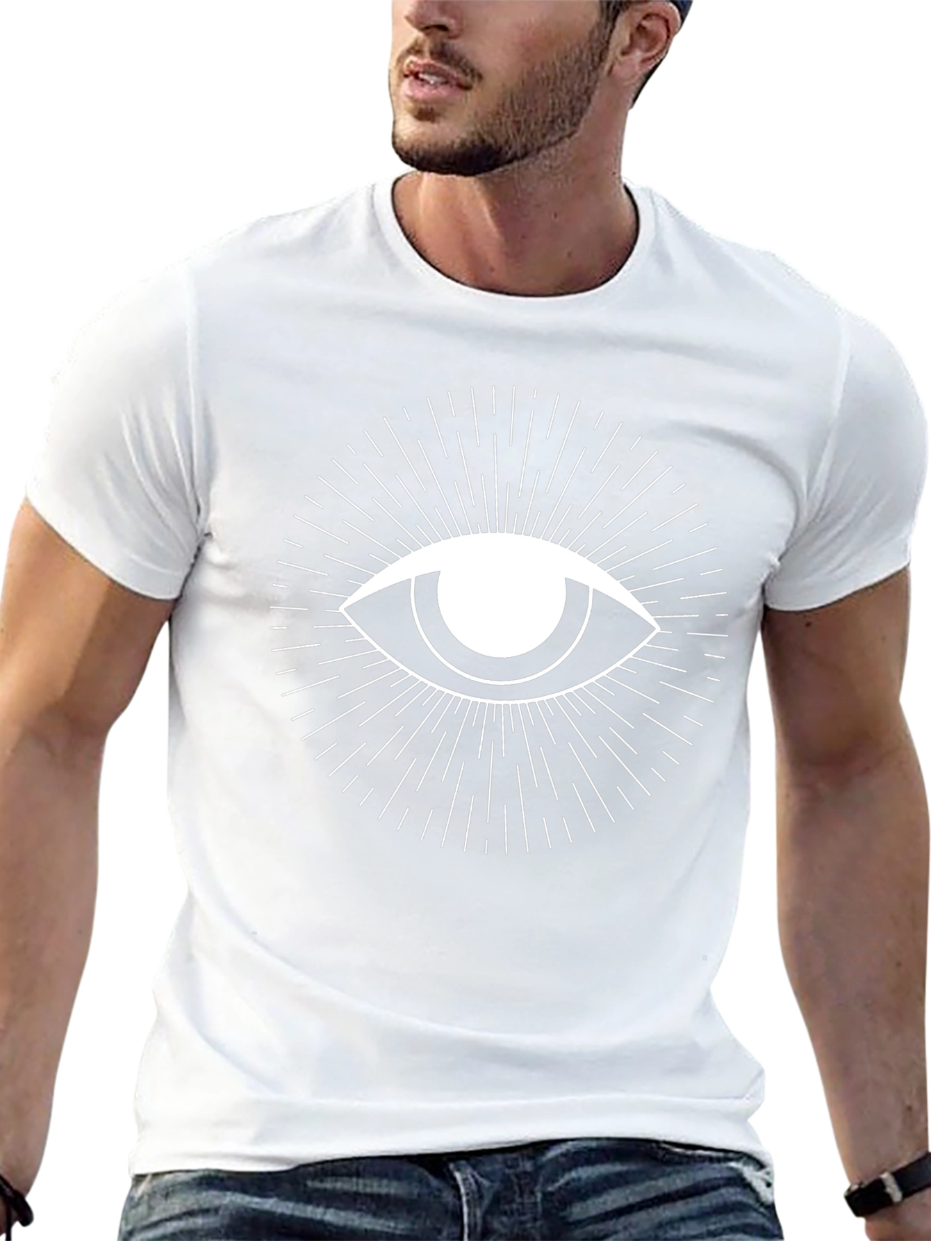Eye Graphic Black T-Shirt - Illuminati Style Tee