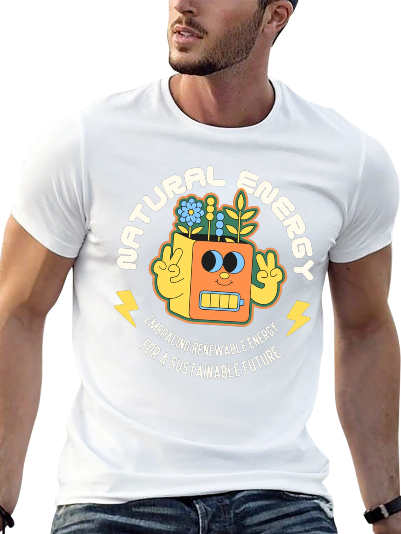 Natural Energy Graphic T-Shirt - Sustainable Future