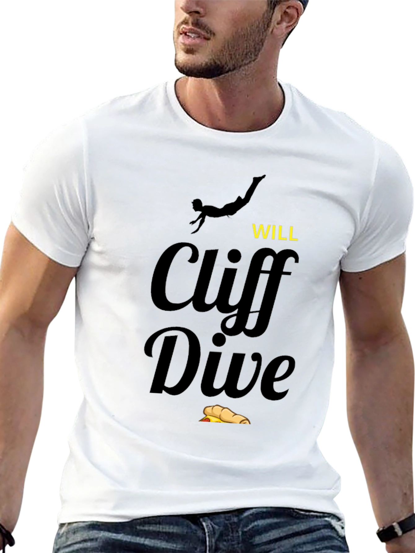 Cliff Dive T-Shirt - Novelty Humor Tee