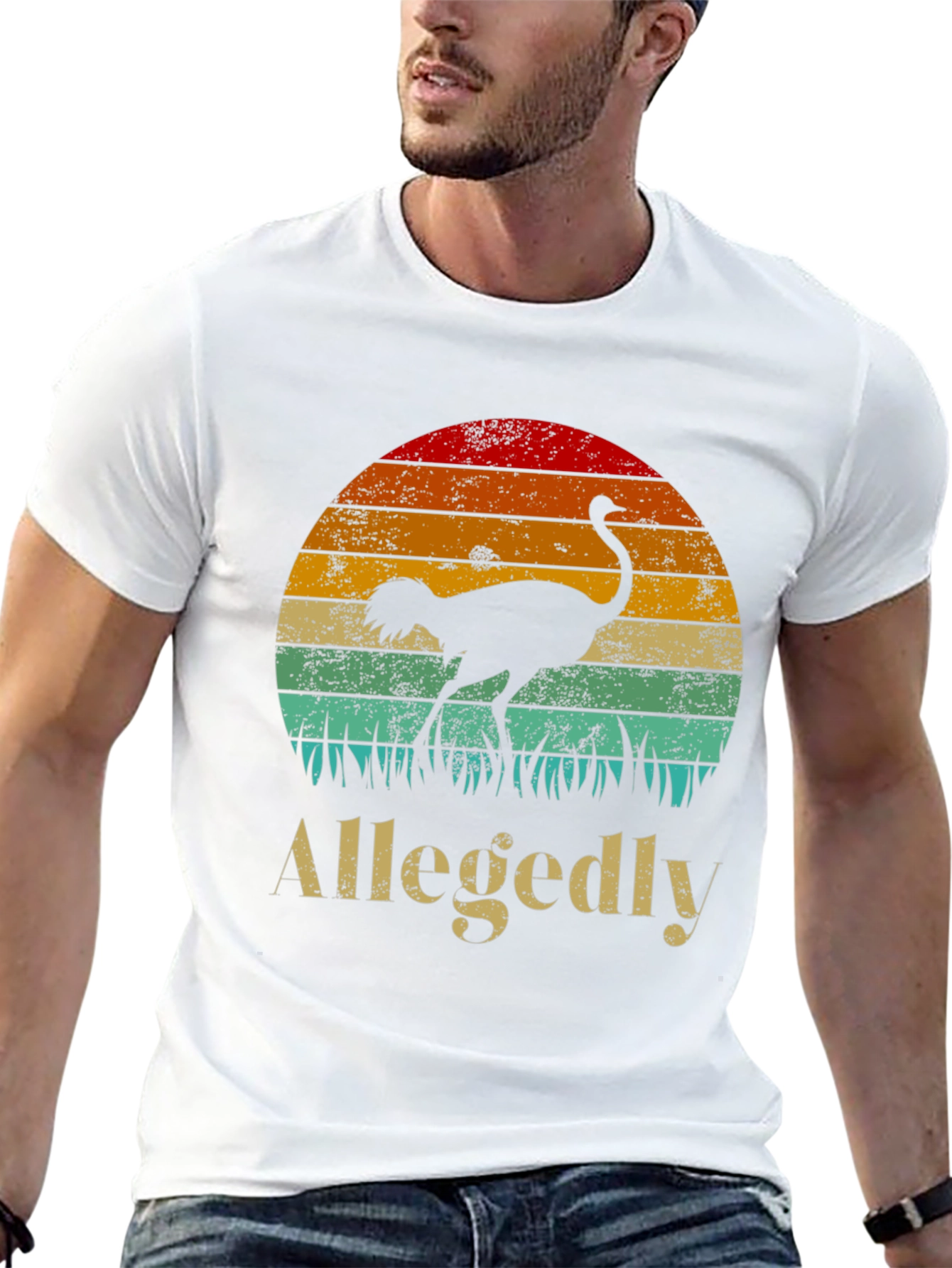 Allegedly Ostrich Sunset Graphic Tee