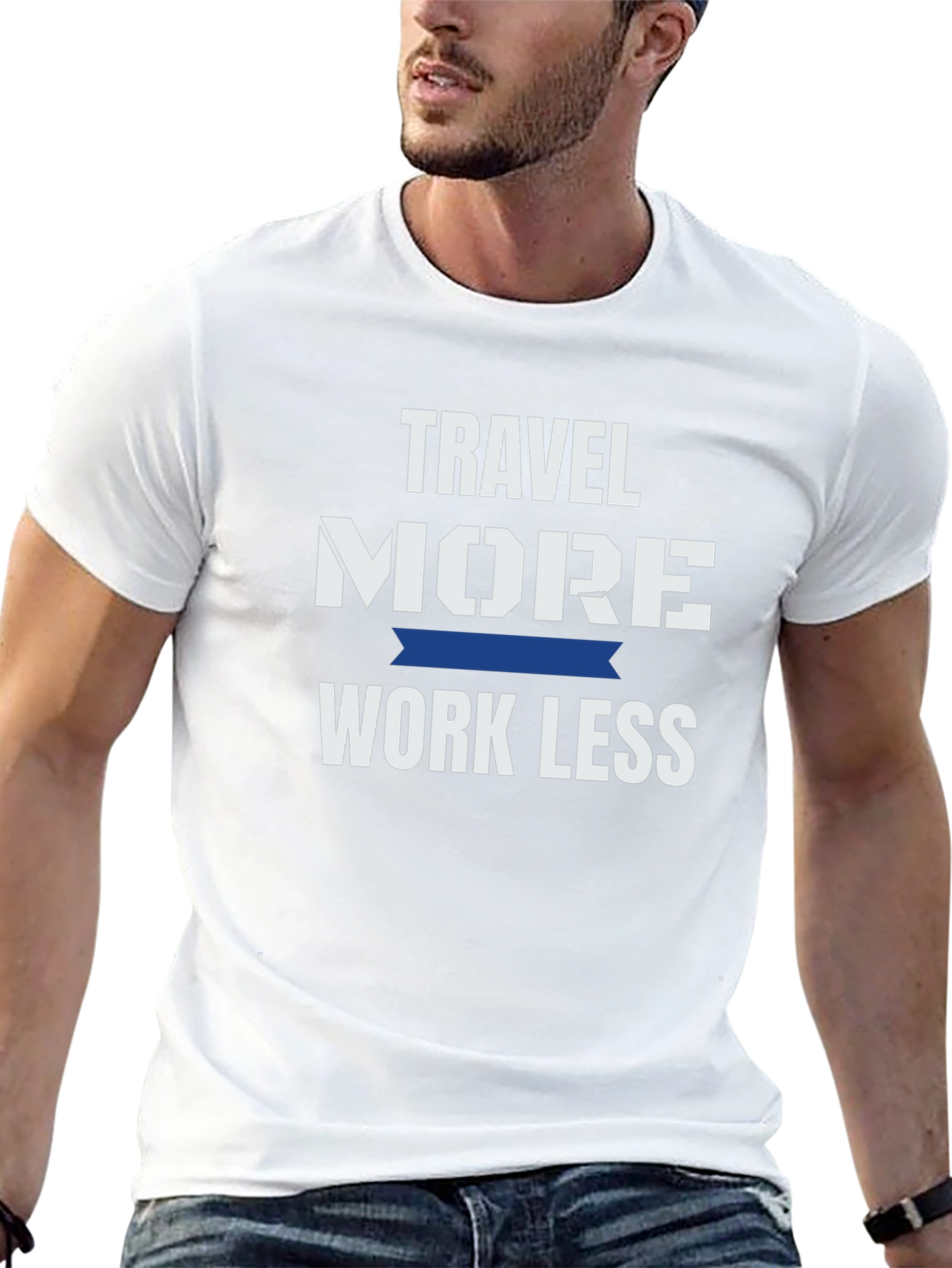Travel More Work Less Graphic T-Shirt