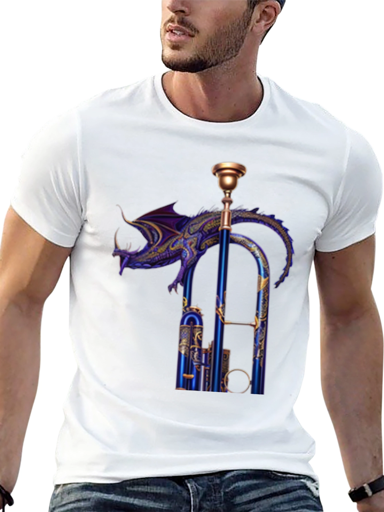 Dragon Trumpet Graphic T-Shirt