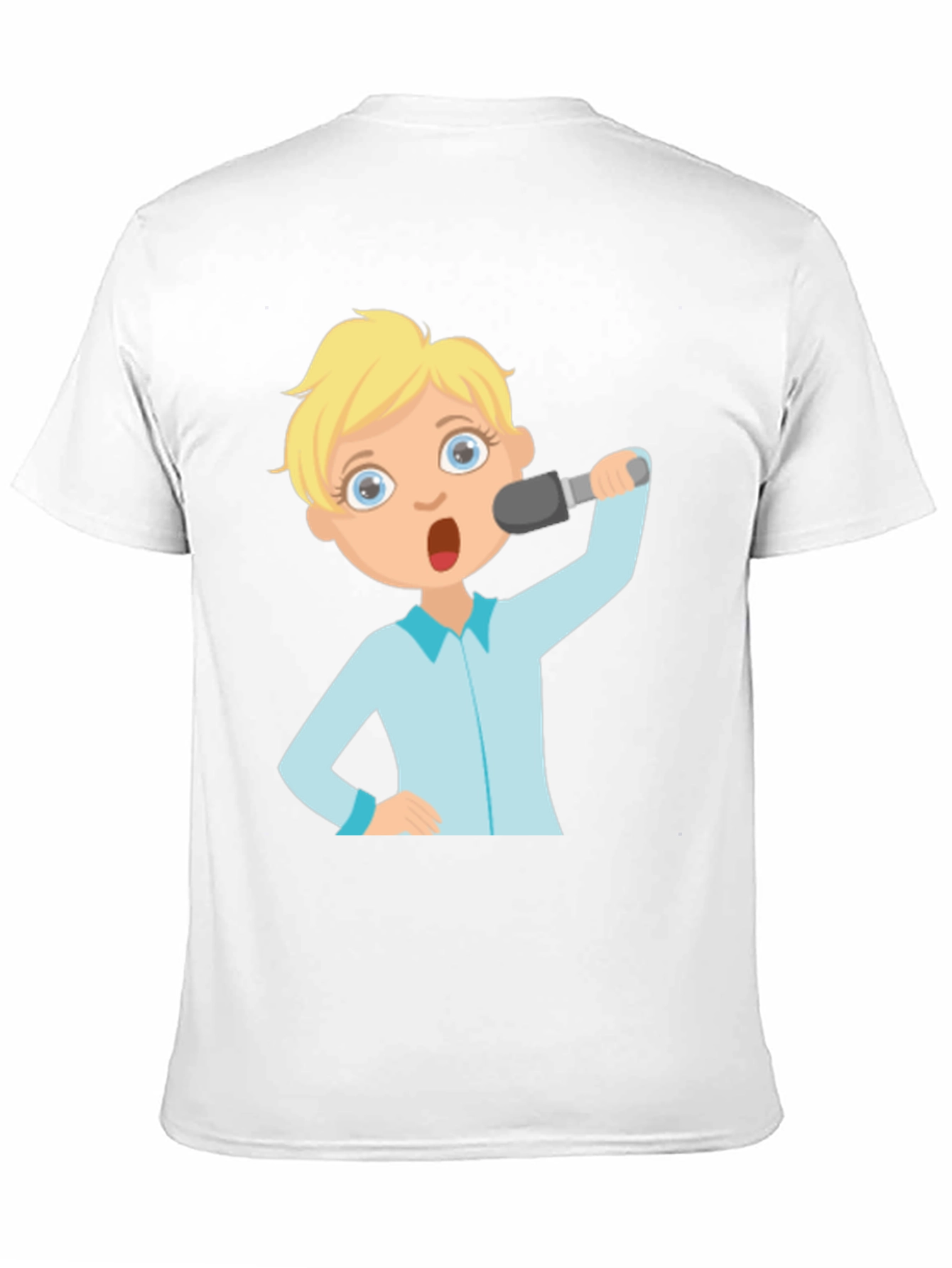 Cartoon Singer Graphic T-Shirt