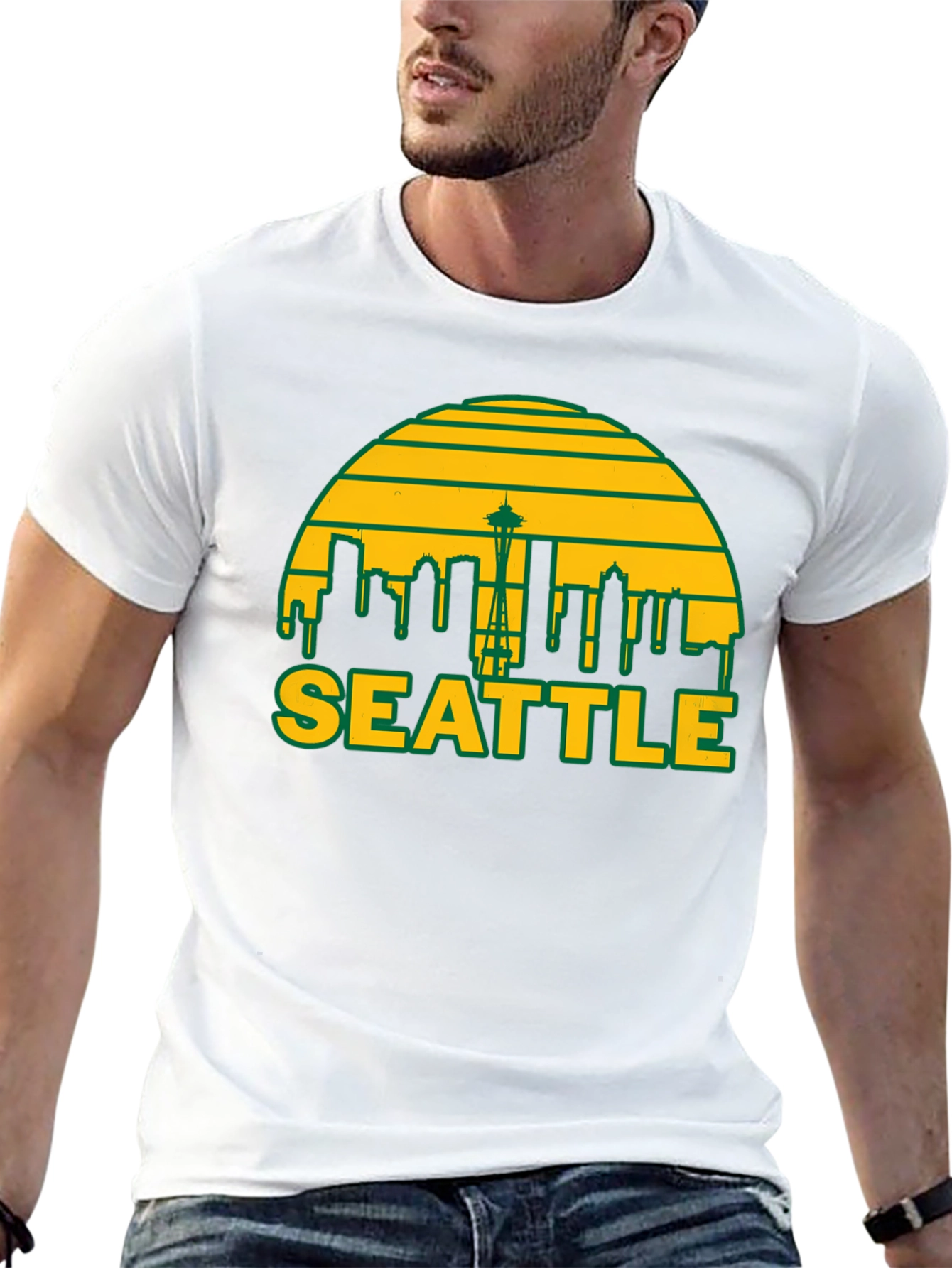 Seattle Skyline Graphic T-Shirt